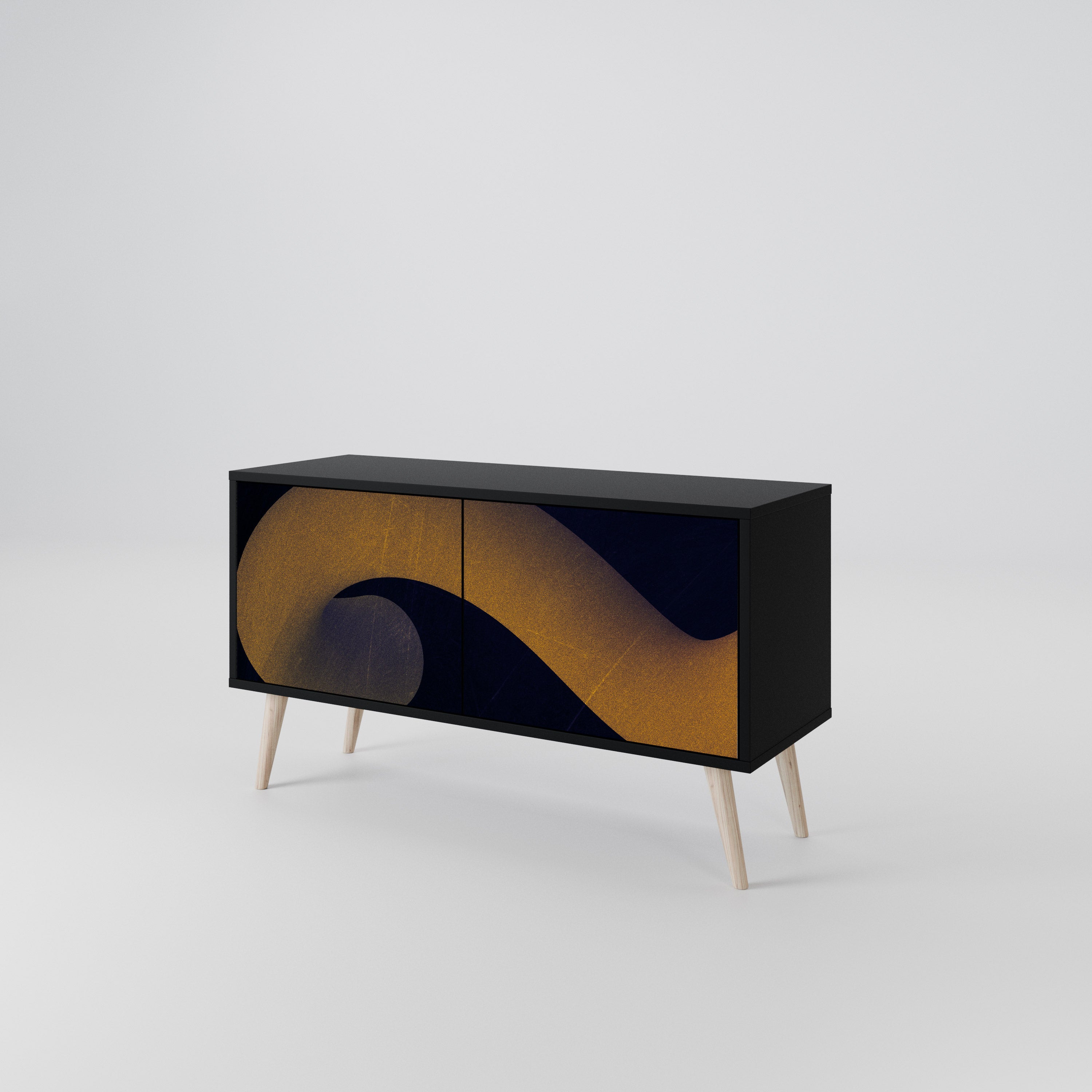 HOLLOW TIME Compact 2-Door TV Cabinet