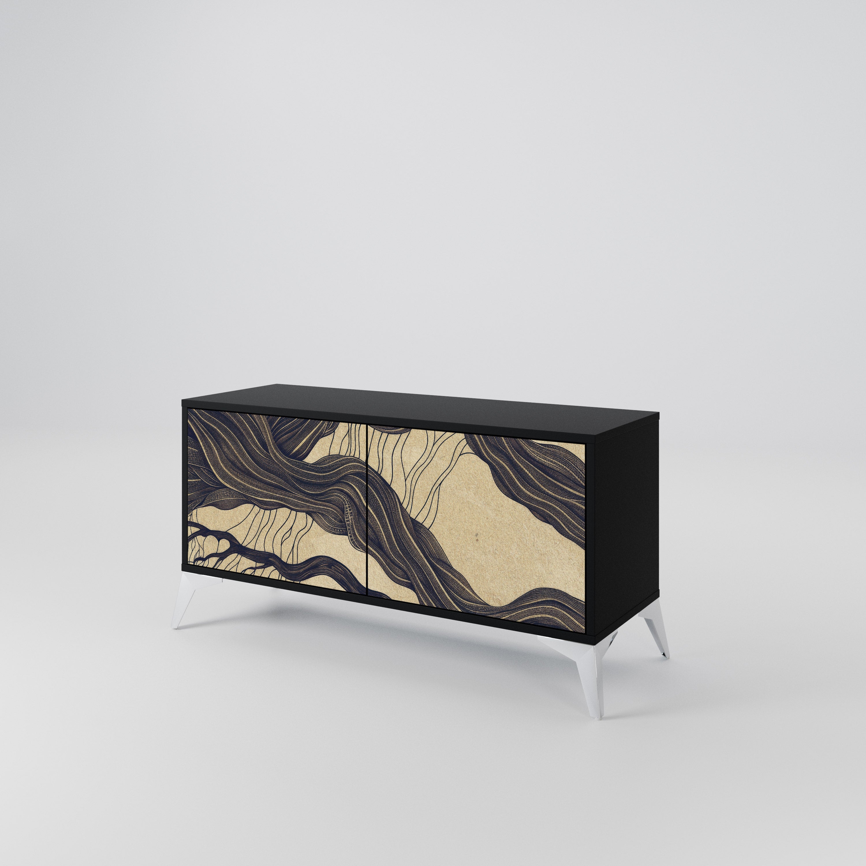 UNIFIED FRAGMENTS Compact 2-Door TV Cabinet