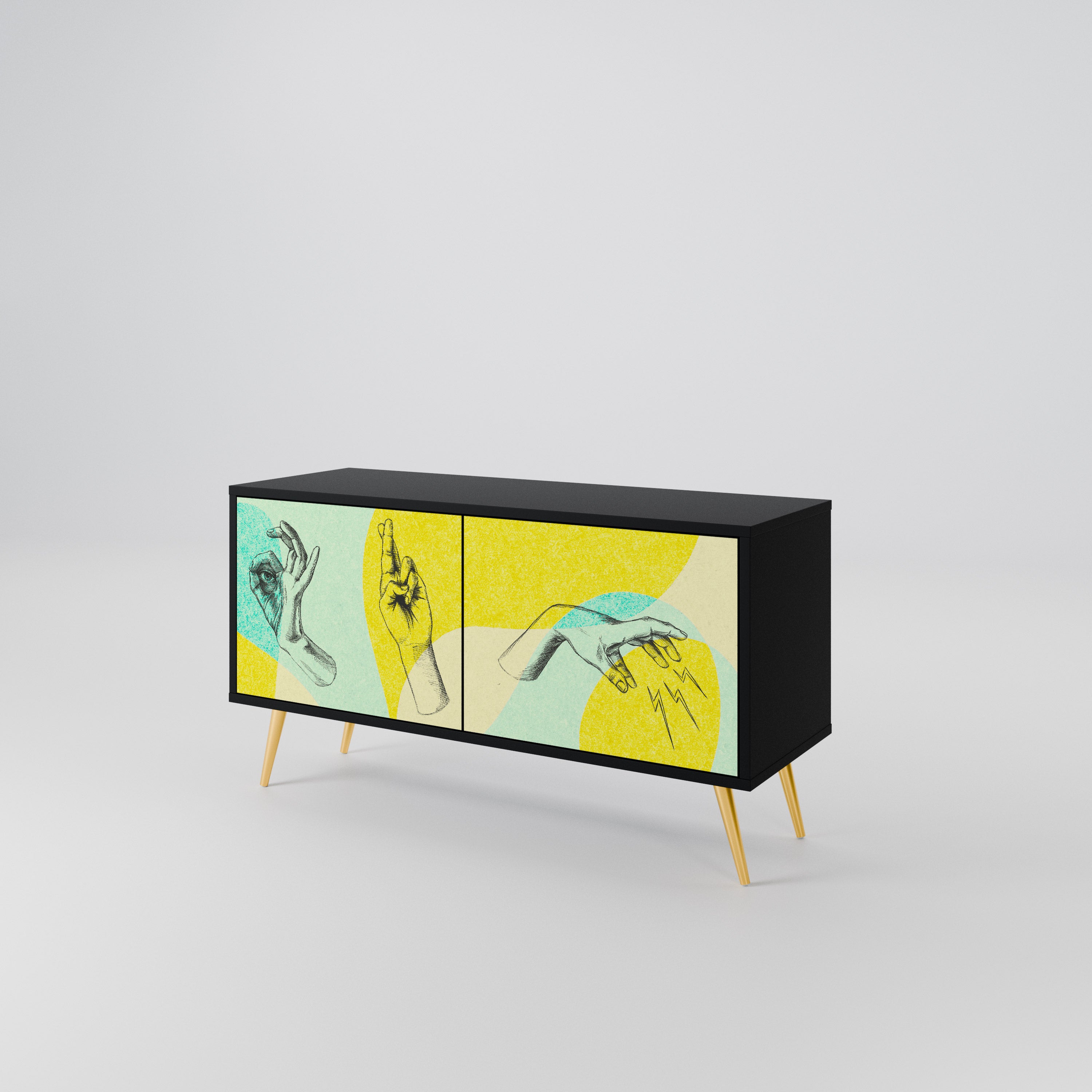 BODY LANGUAGE Compact 2-Door TV Cabinet