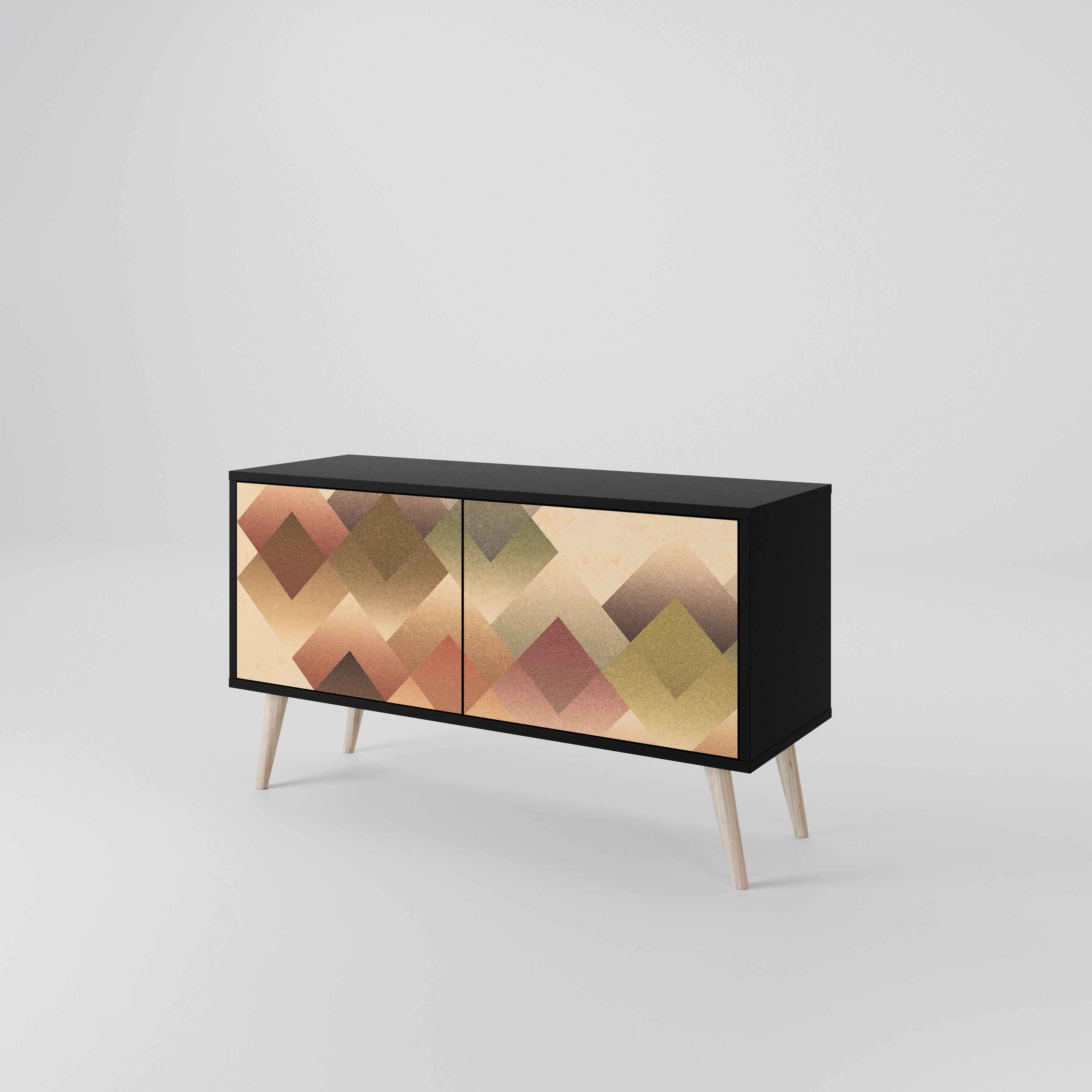 GEOMETRIC FUSION Compact 2-Door TV Cabinet