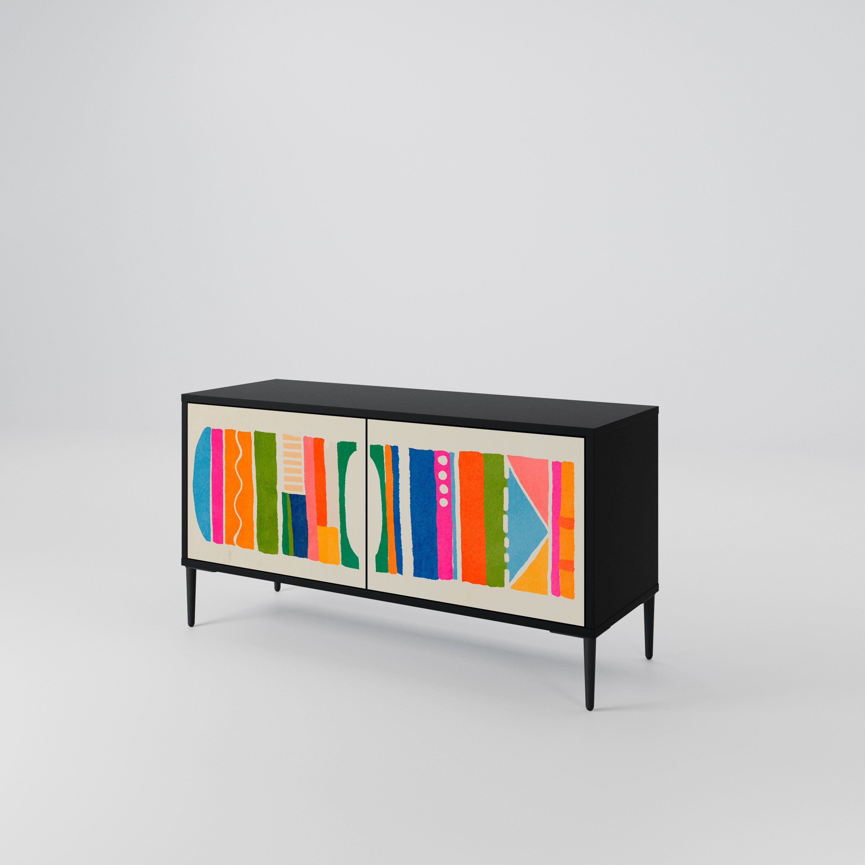 GEOMETRIC SHINE Compact 2-Door TV Cabinet