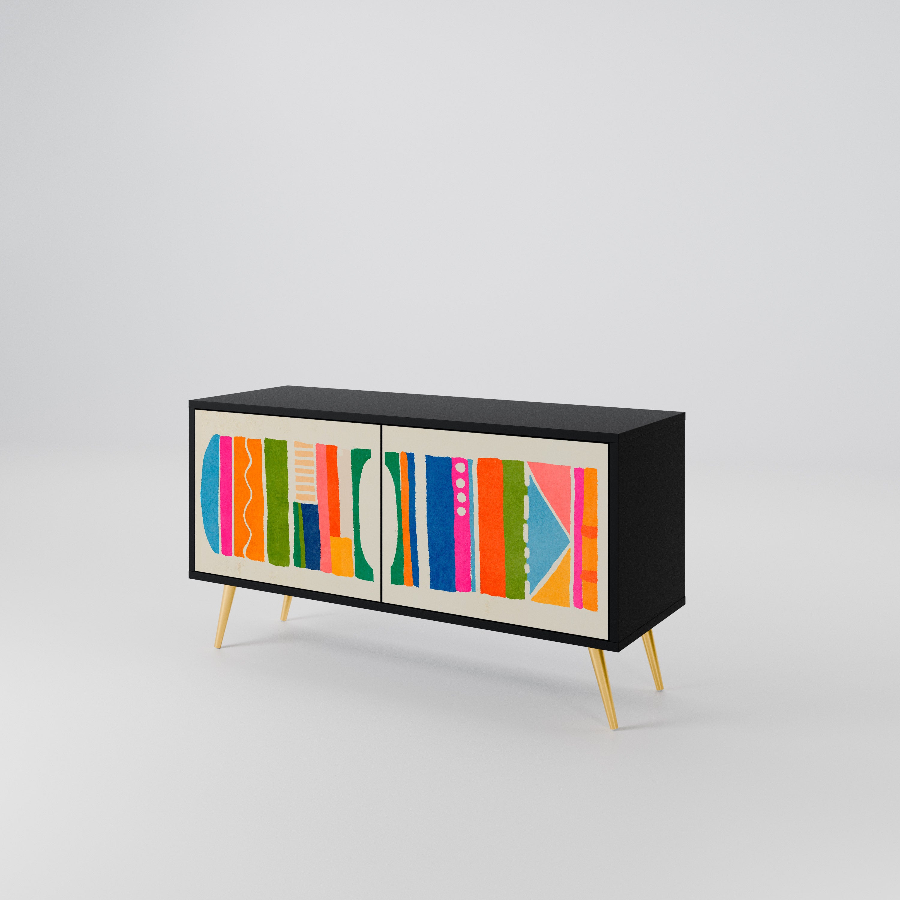 GEOMETRIC SHINE Compact 2-Door TV Cabinet