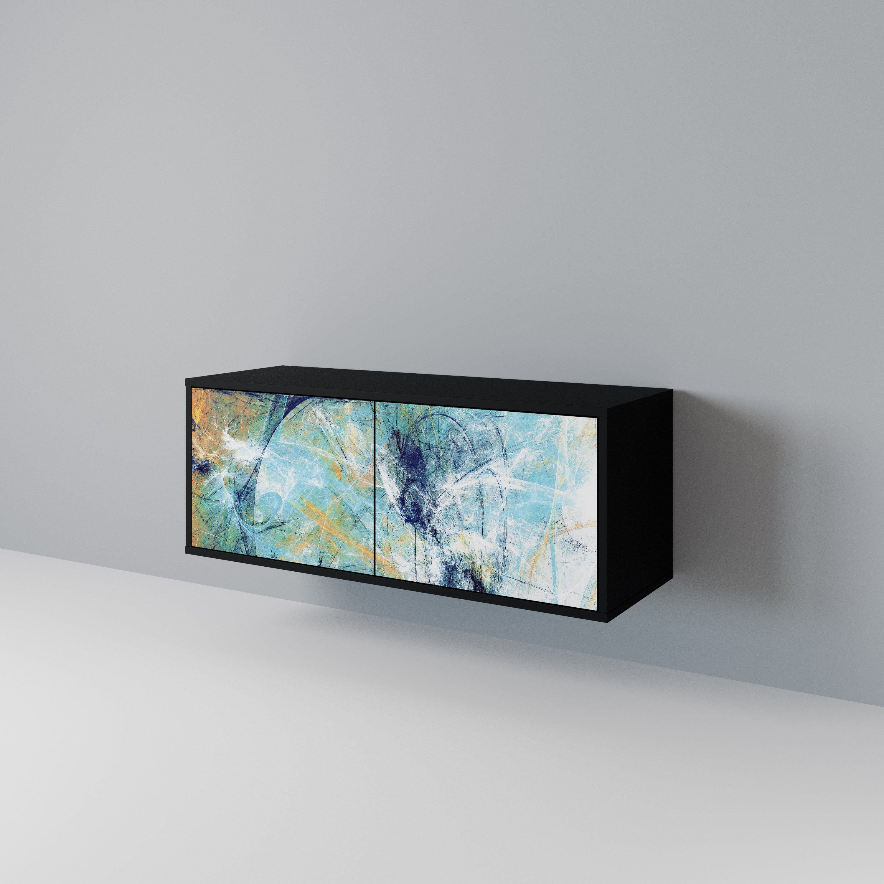 ABSTRACT THOUGHTS Compact 2-Door TV Cabinet