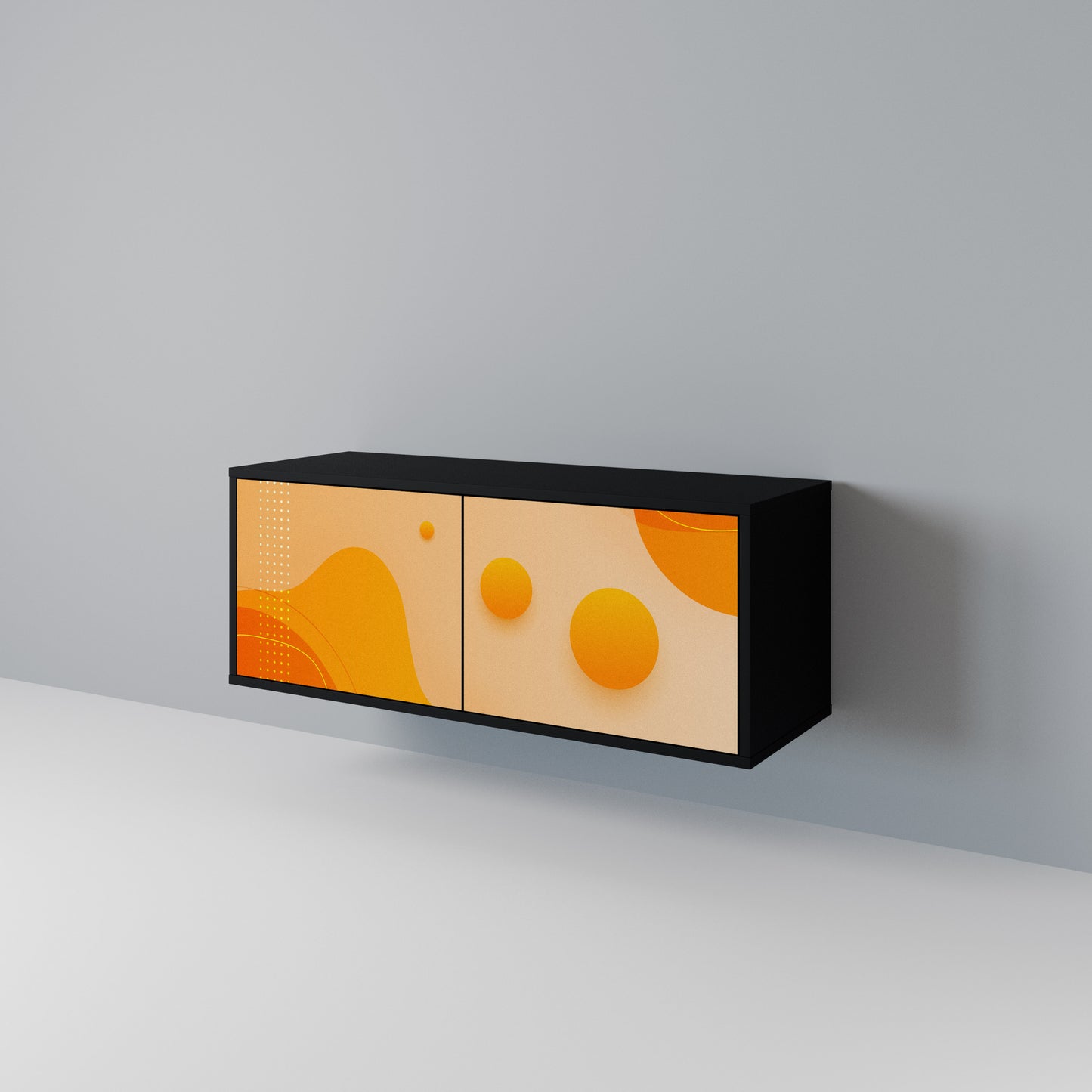 ORANGE ARRANGEMENT Compact 2-Door TV Cabinet