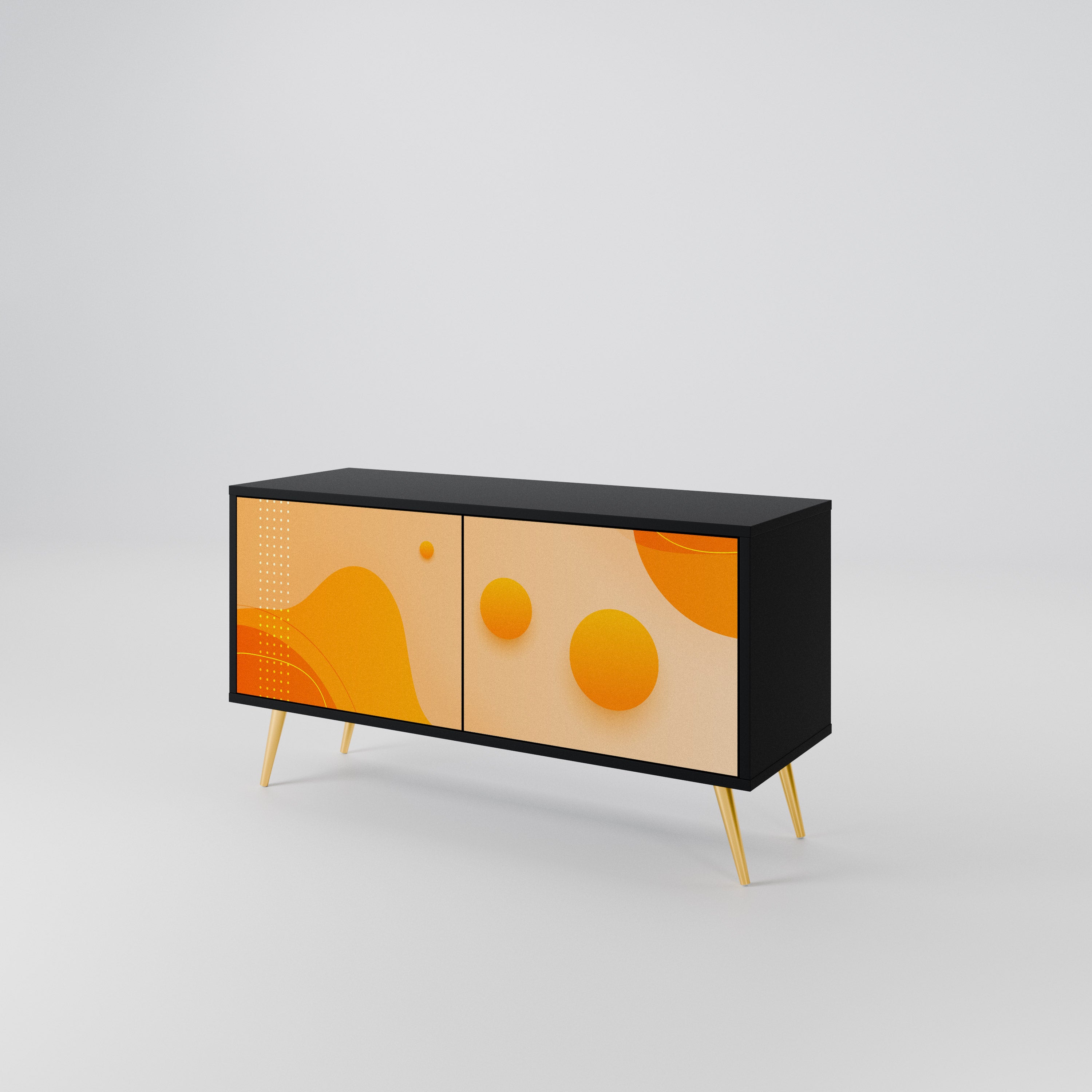 ORANGE ARRANGEMENT Compact 2-Door TV Cabinet