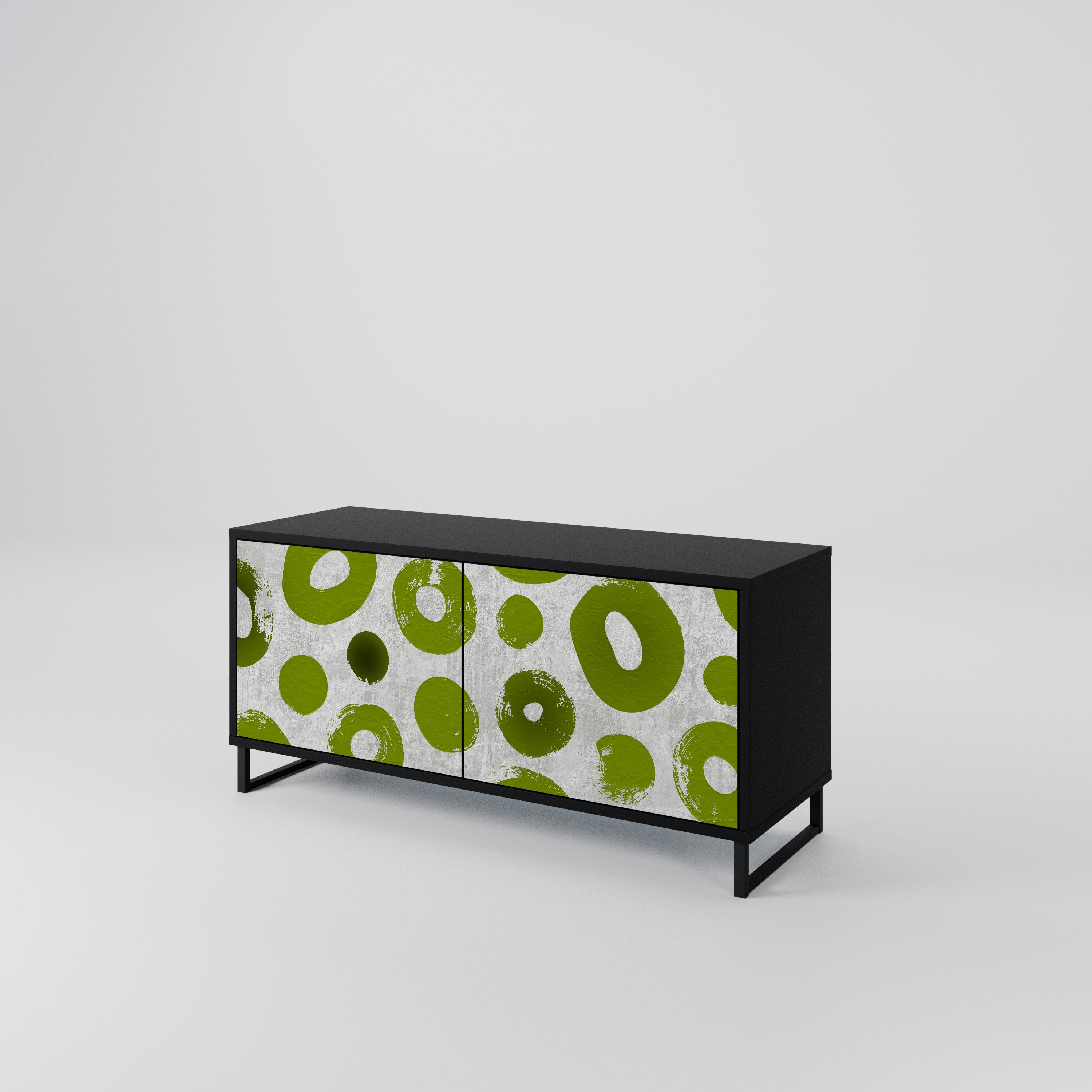 GREEN RHAPSODY Compact 2-Door TV Cabinet