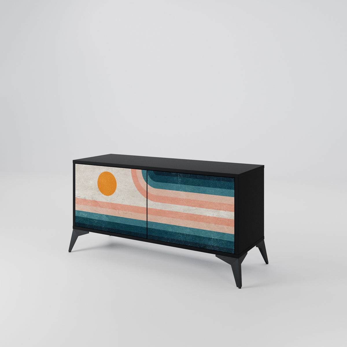 TWO HALVES Compact 2-Door TV Cabinet