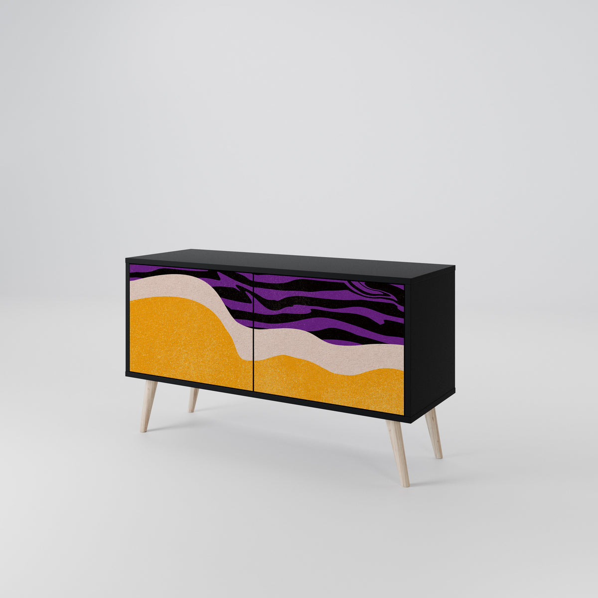 INDEPENDENT BORDER Compact 2-Door TV Cabinet