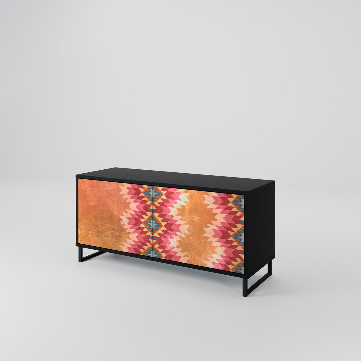 INDIAN FOLK Compact 2-Door TV Cabinet