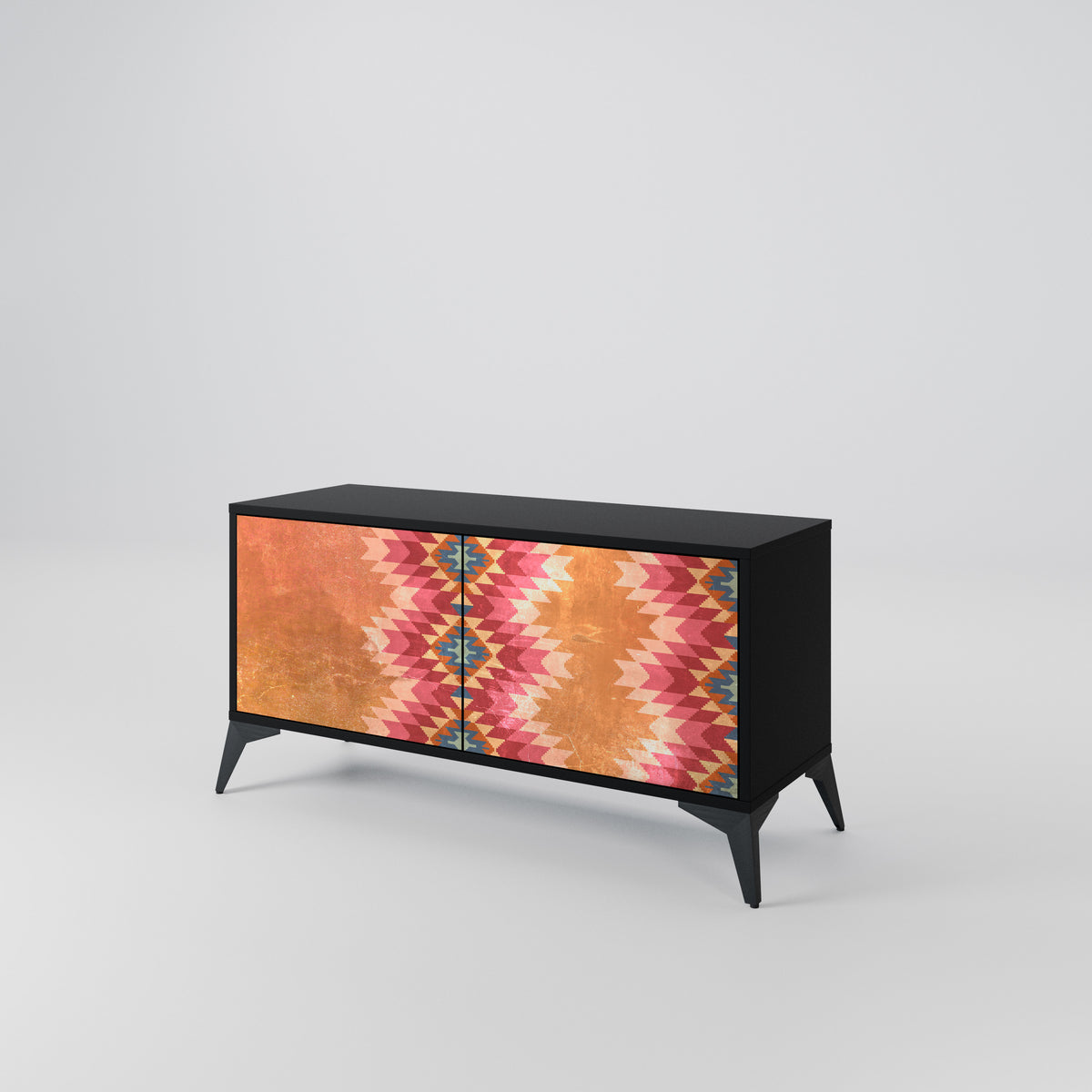 INDIAN FOLK Compact 2-Door TV Cabinet