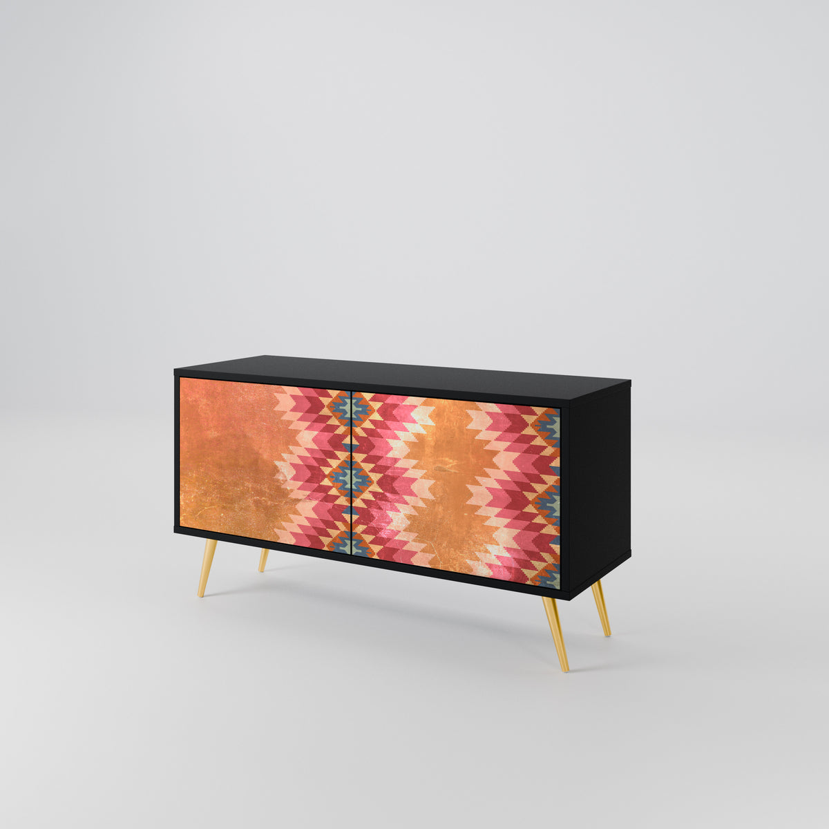 INDIAN FOLK Compact 2-Door TV Cabinet