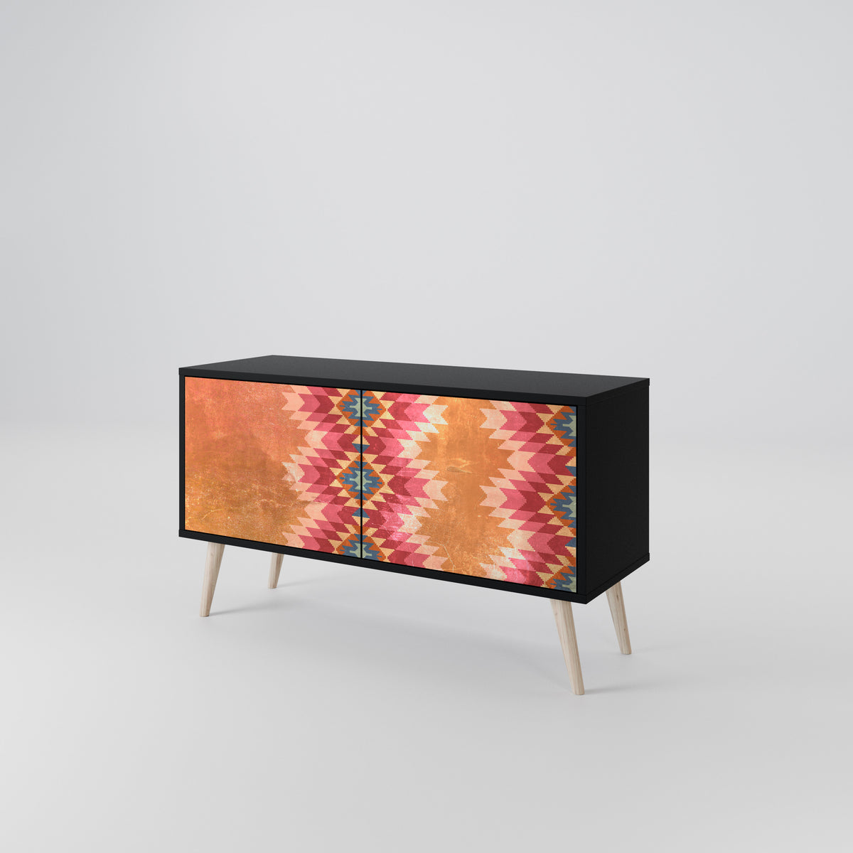 INDIAN FOLK Compact 2-Door TV Cabinet