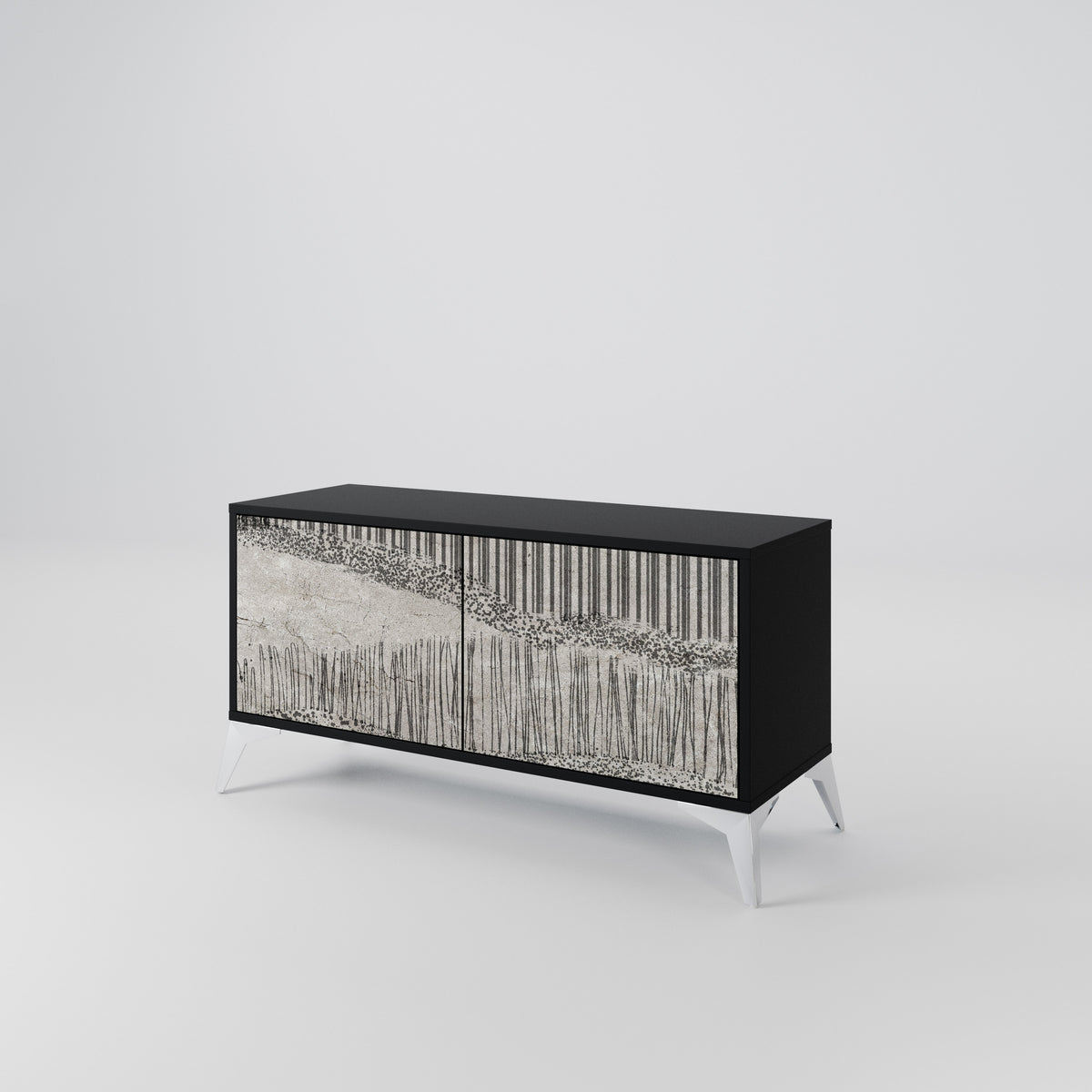 GRAIN LINES Compact 2-Door TV Cabinet