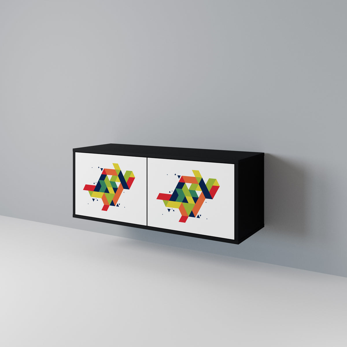 FUTURE SIGN Compact 2-Door TV Cabinet