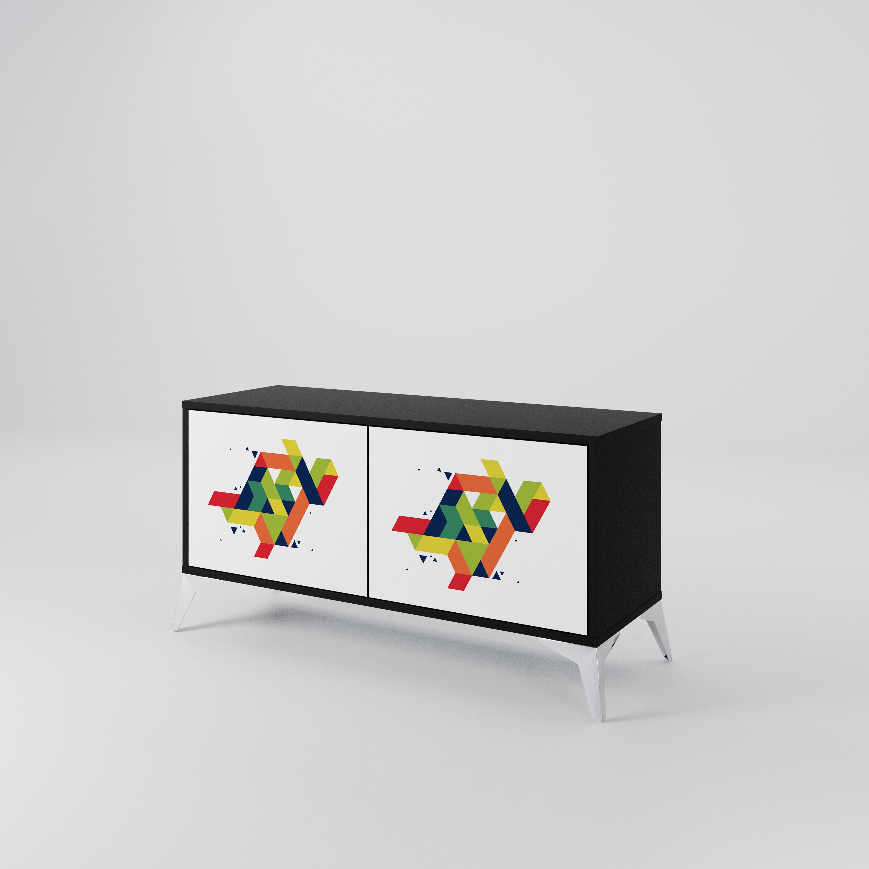 FUTURE SIGN Compact 2-Door TV Cabinet