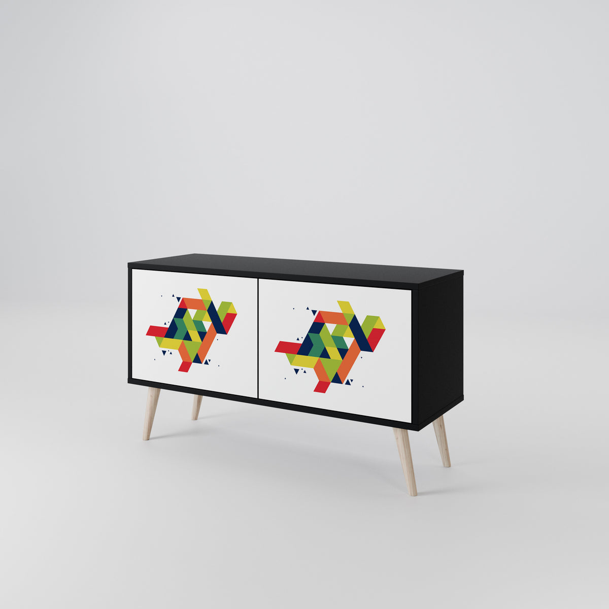 FUTURE SIGN Compact 2-Door TV Cabinet