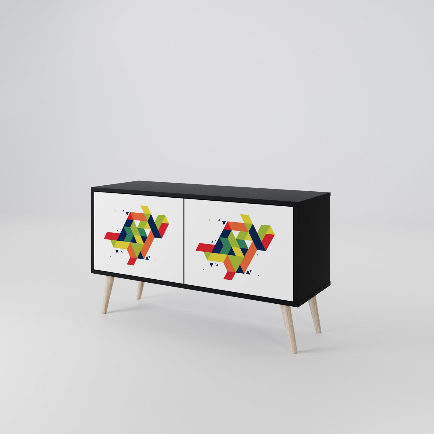 FUTURE SIGN Compact 2-Door TV Cabinet