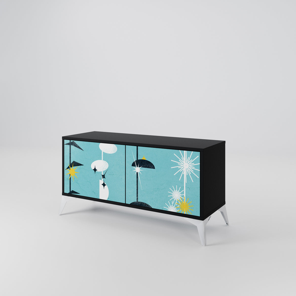 PATHS TO HAPPINESS Compact 2-Door TV Cabinet