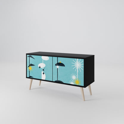 PATHS TO HAPPINESS Compact 2-Door TV Cabinet