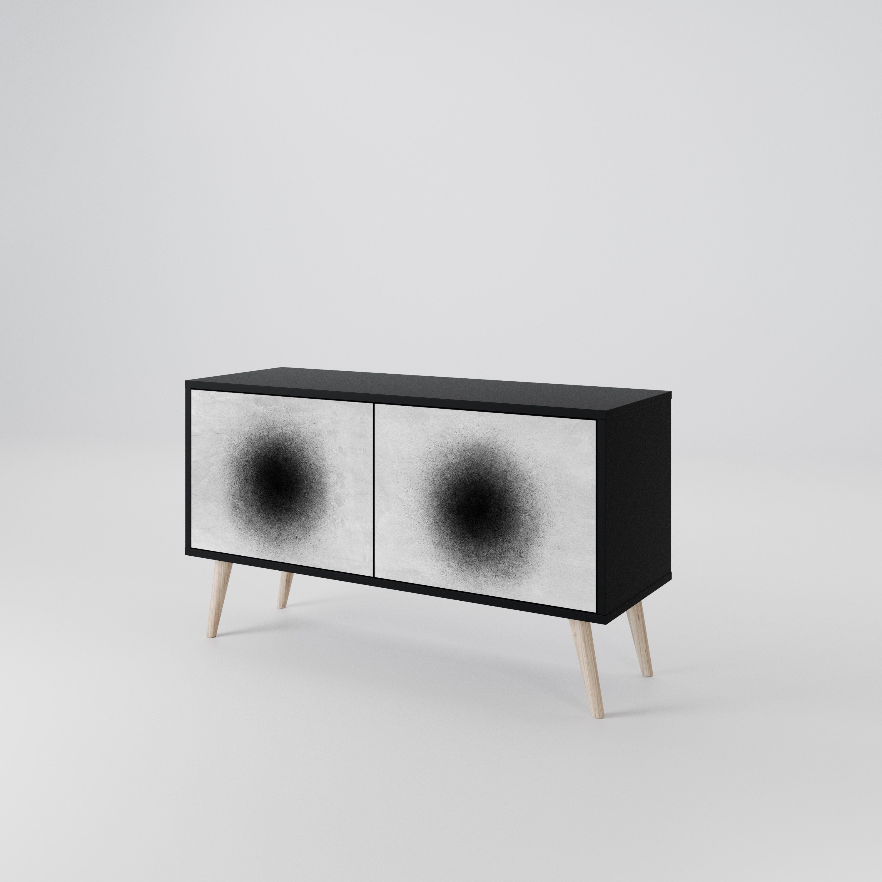 BLACK HOLE Compact 2-Door TV Cabinet
