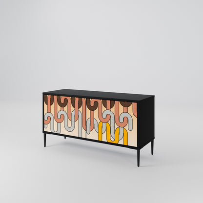 COLORFUL STRINGS Compact 2-Door TV Cabinet