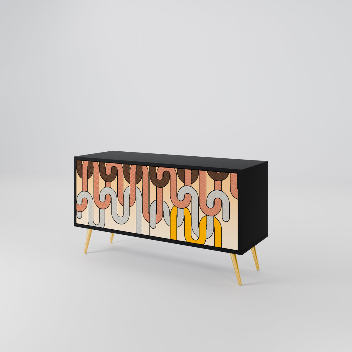 COLORFUL STRINGS Compact 2-Door TV Cabinet