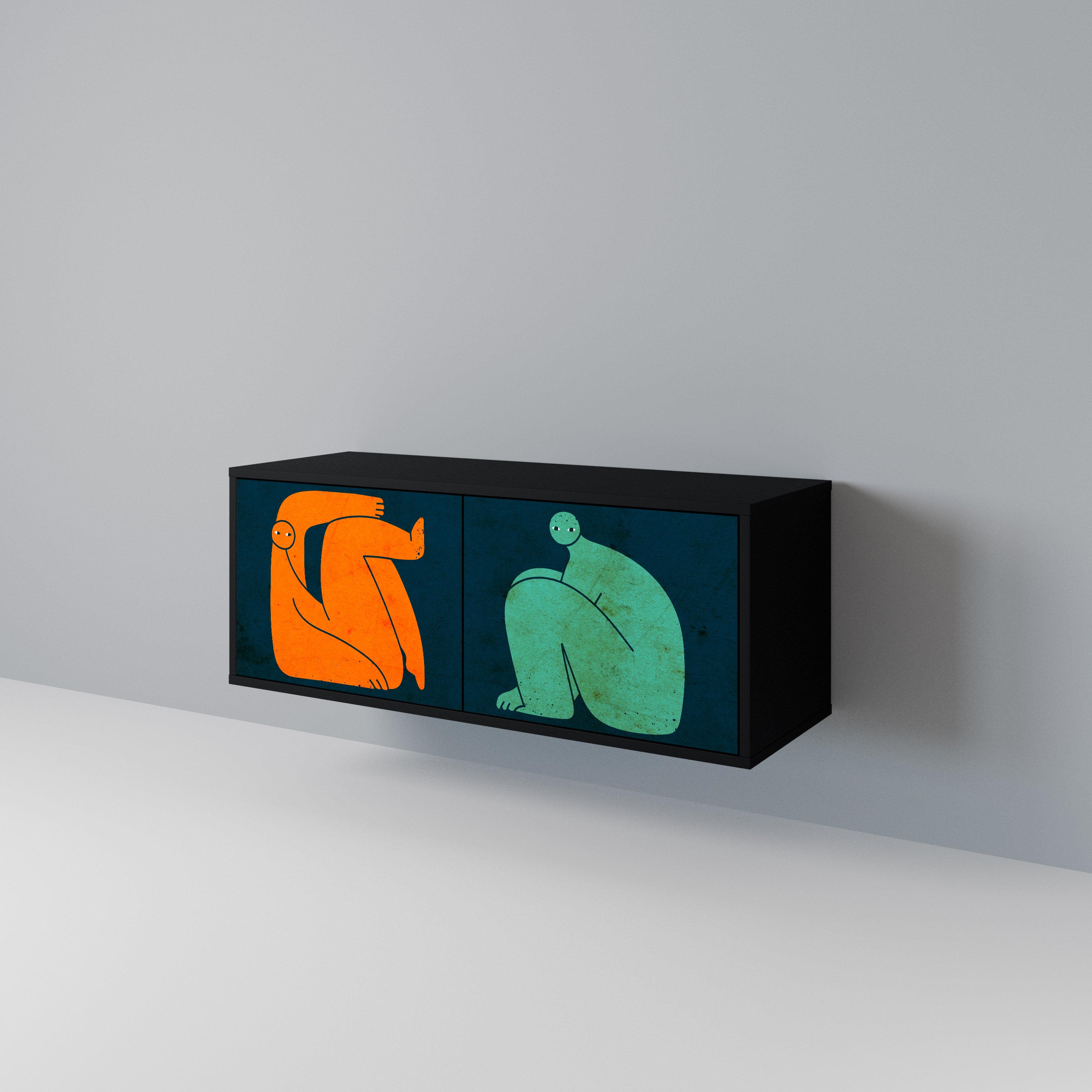 TOGETHER BUT SEPARATELY Compact 2-Door TV Cabinet