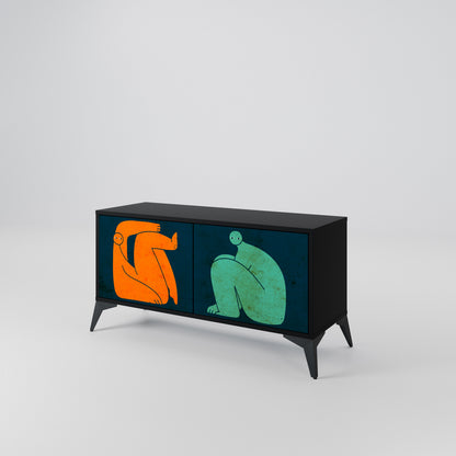 TOGETHER BUT SEPARATELY Compact 2-Door TV Cabinet