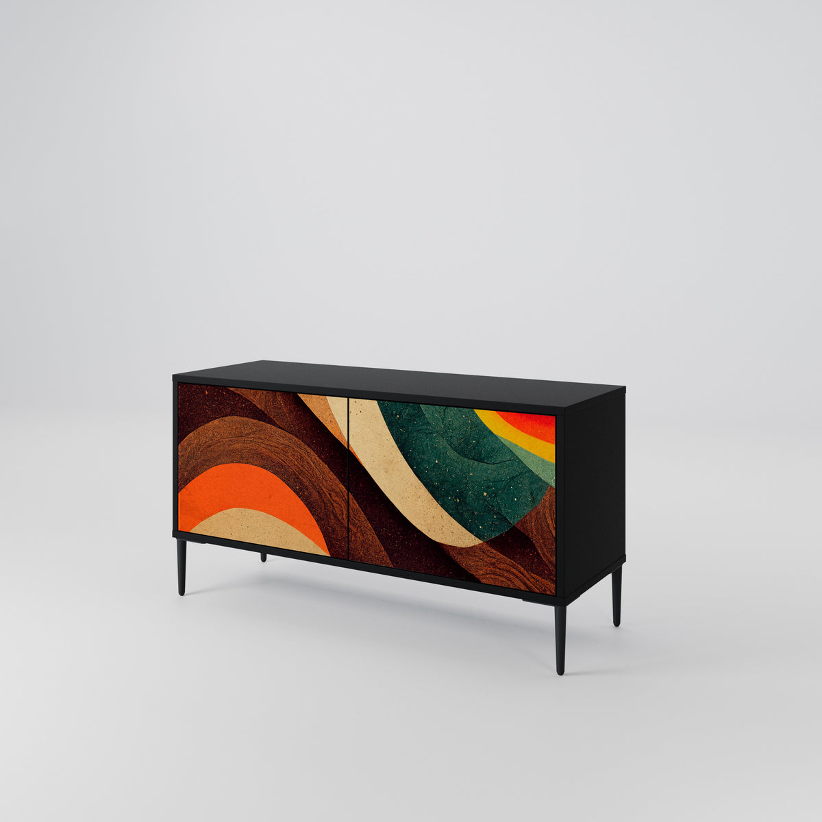 COLORFUL STRANDS Compact 2-Door TV Cabinet