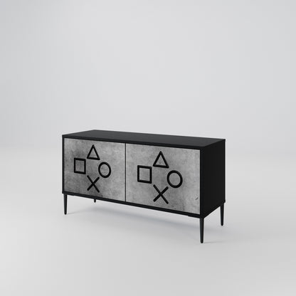 GAMER CHOICE Compact 2-Door TV Cabinet