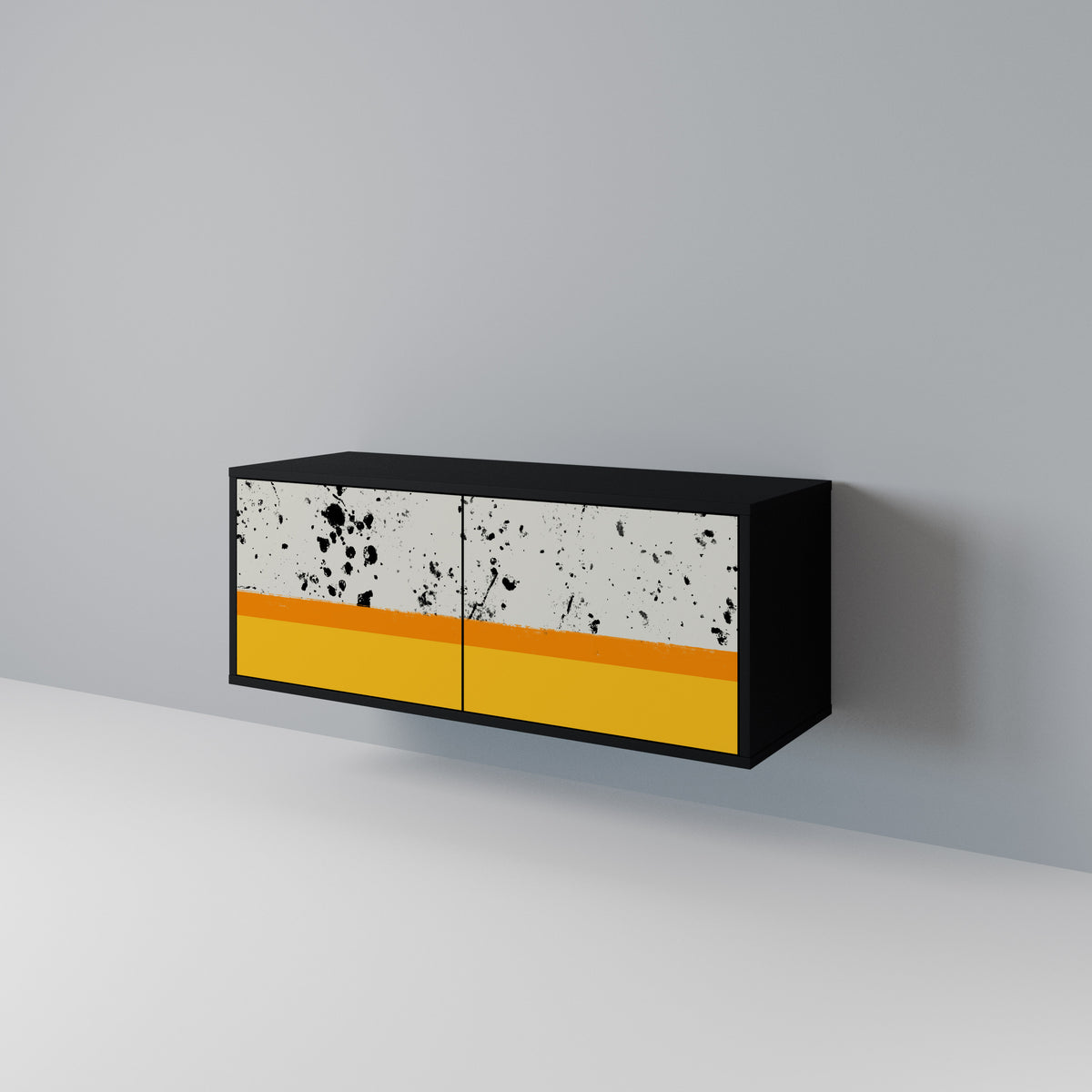 DYED BY ORANGE Compact 2-Door TV Cabinet