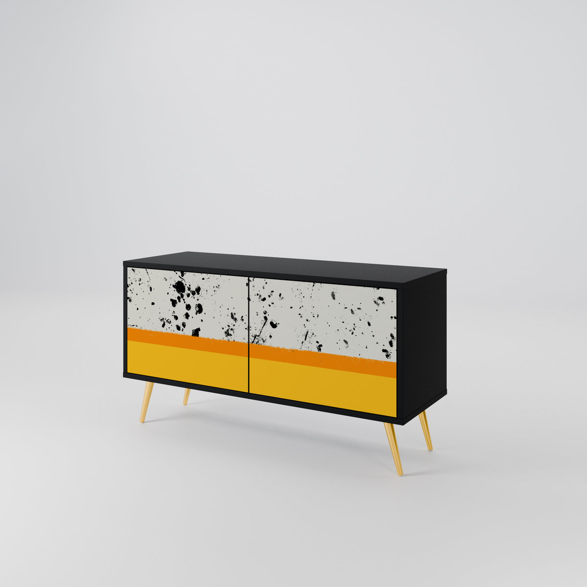 DYED BY ORANGE Compact 2-Door TV Cabinet