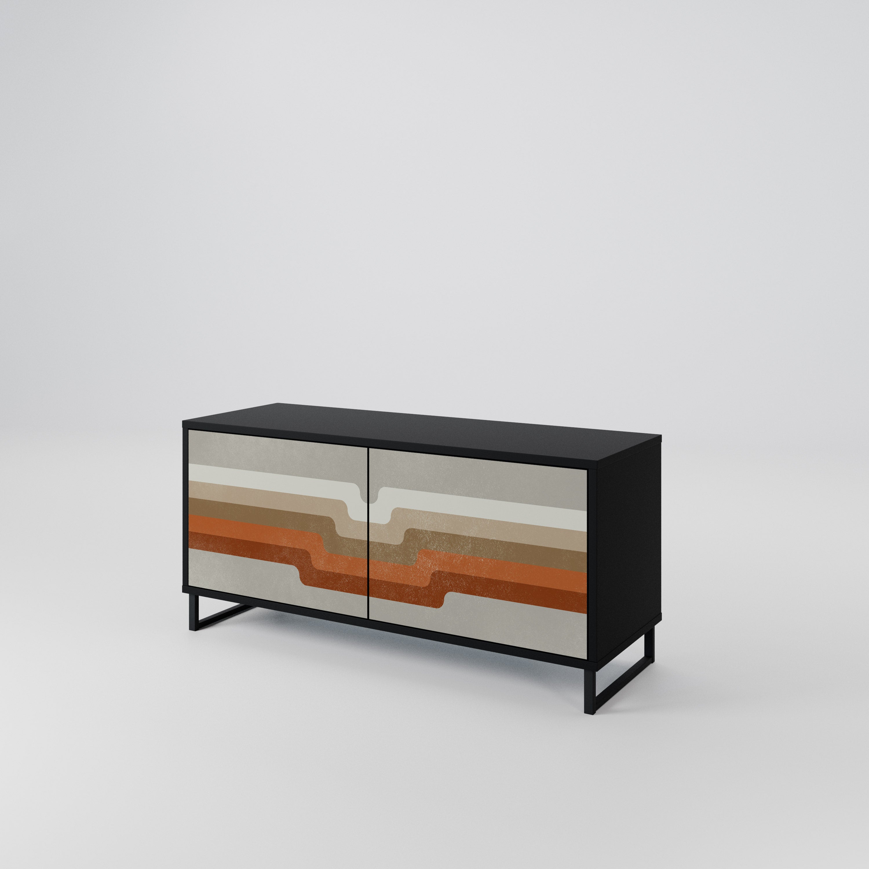 PECULIAR TRAIL Compact 2-Door TV Cabinet