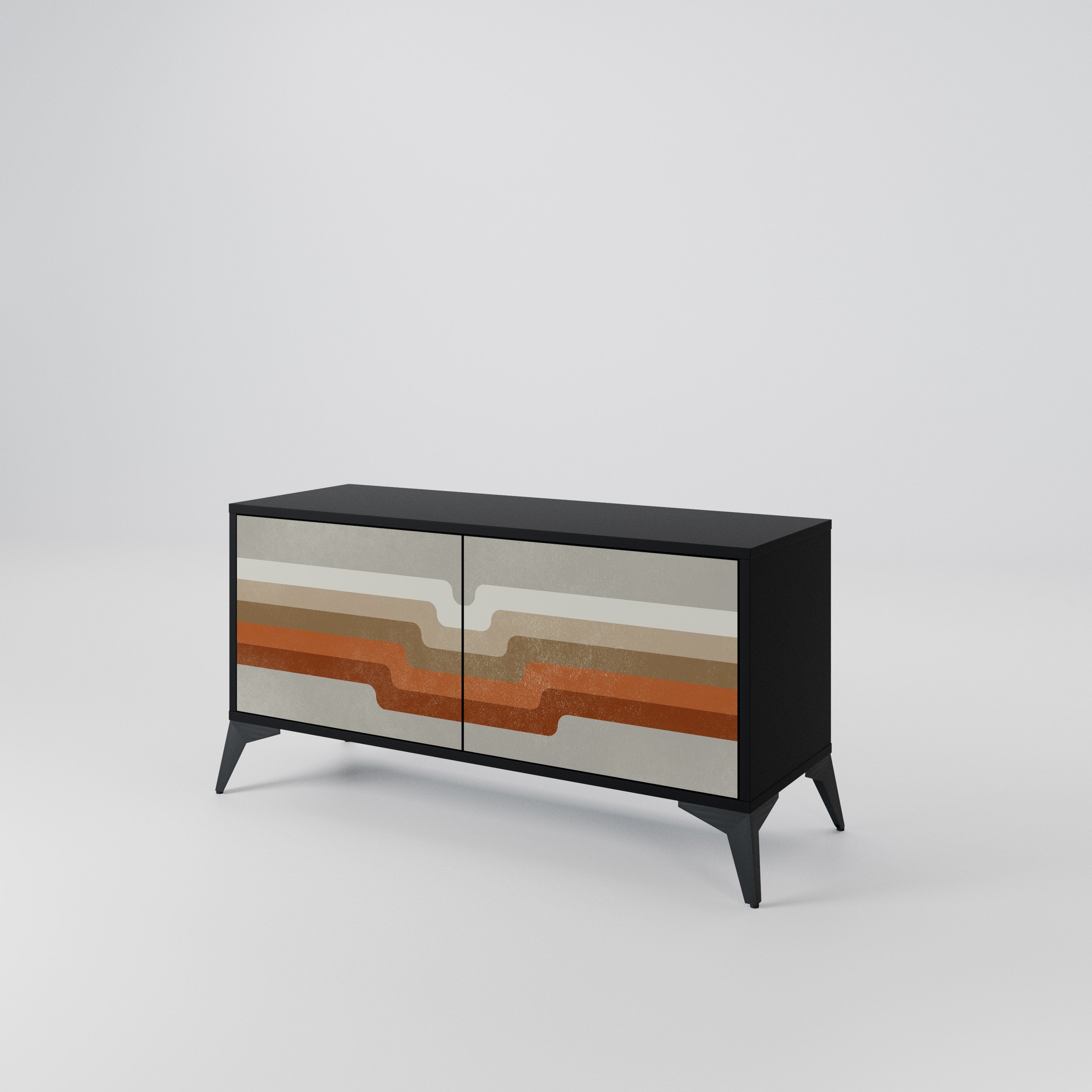 PECULIAR TRAIL Compact 2-Door TV Cabinet