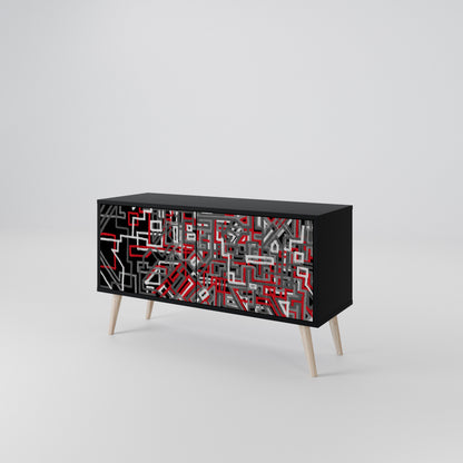 BROKEN LINES Compact 2-Door TV Cabinet
