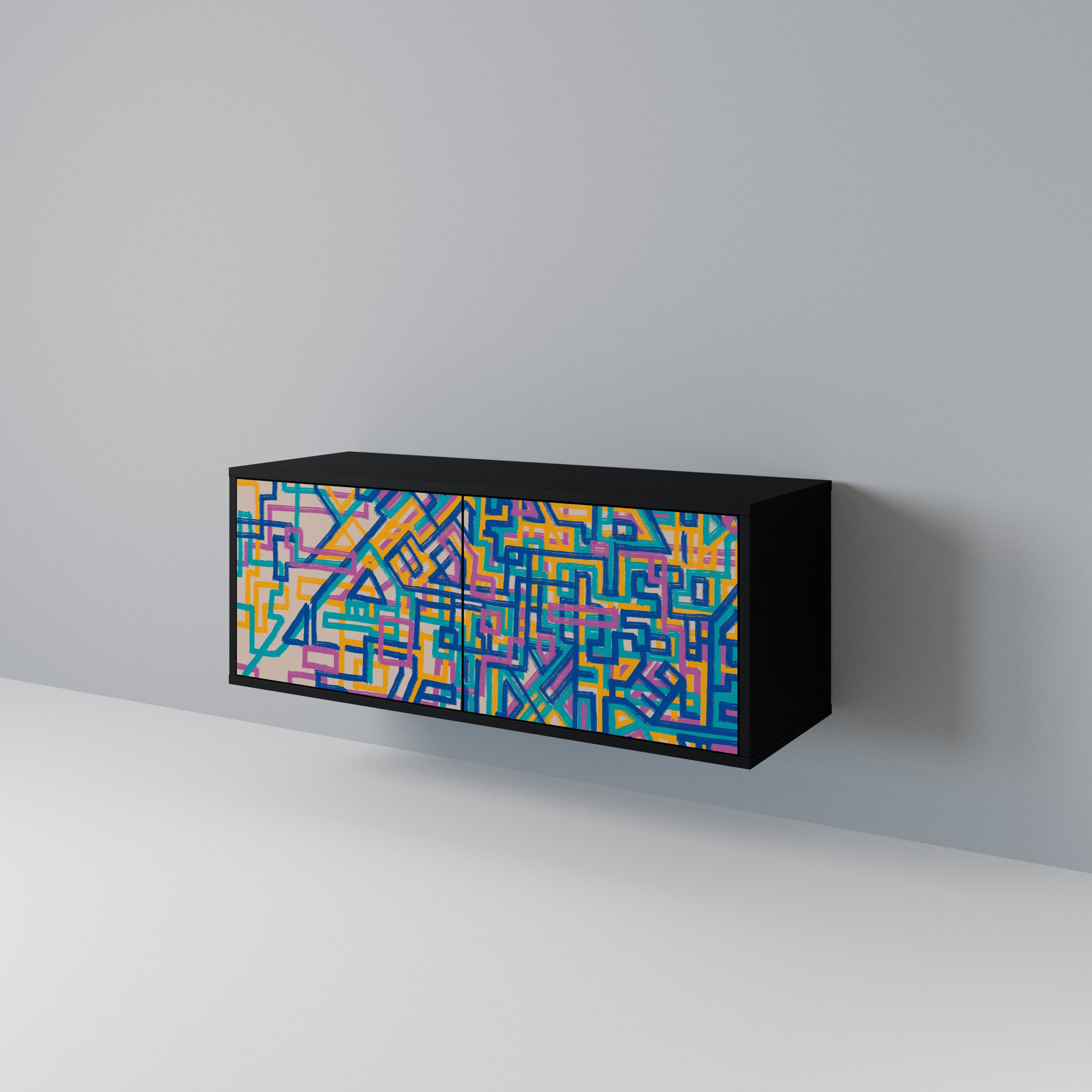 MEMORIES MAP Compact 2-Door TV Cabinet