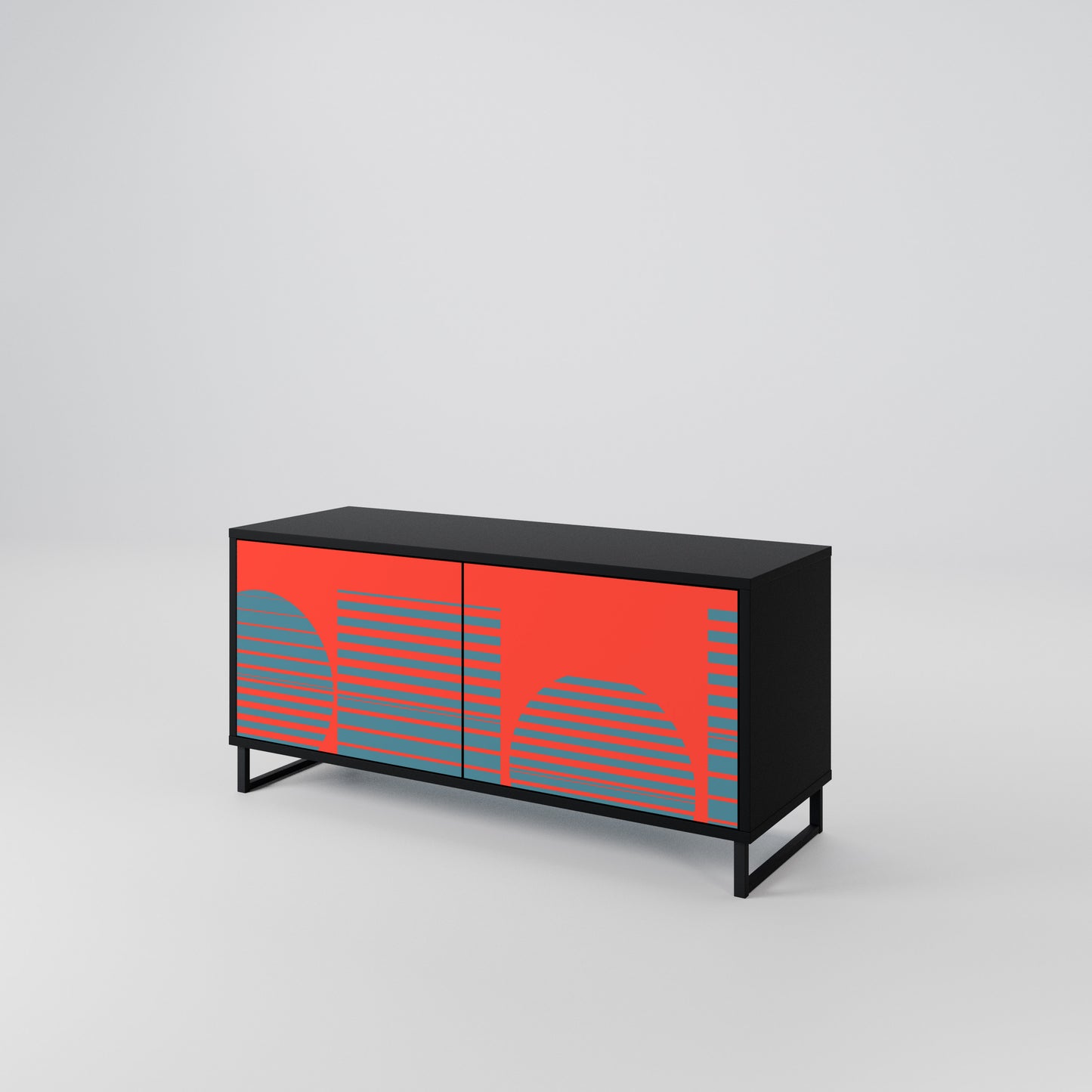 RISING GEOMETRY STARS Compact 2-Door TV Cabinet