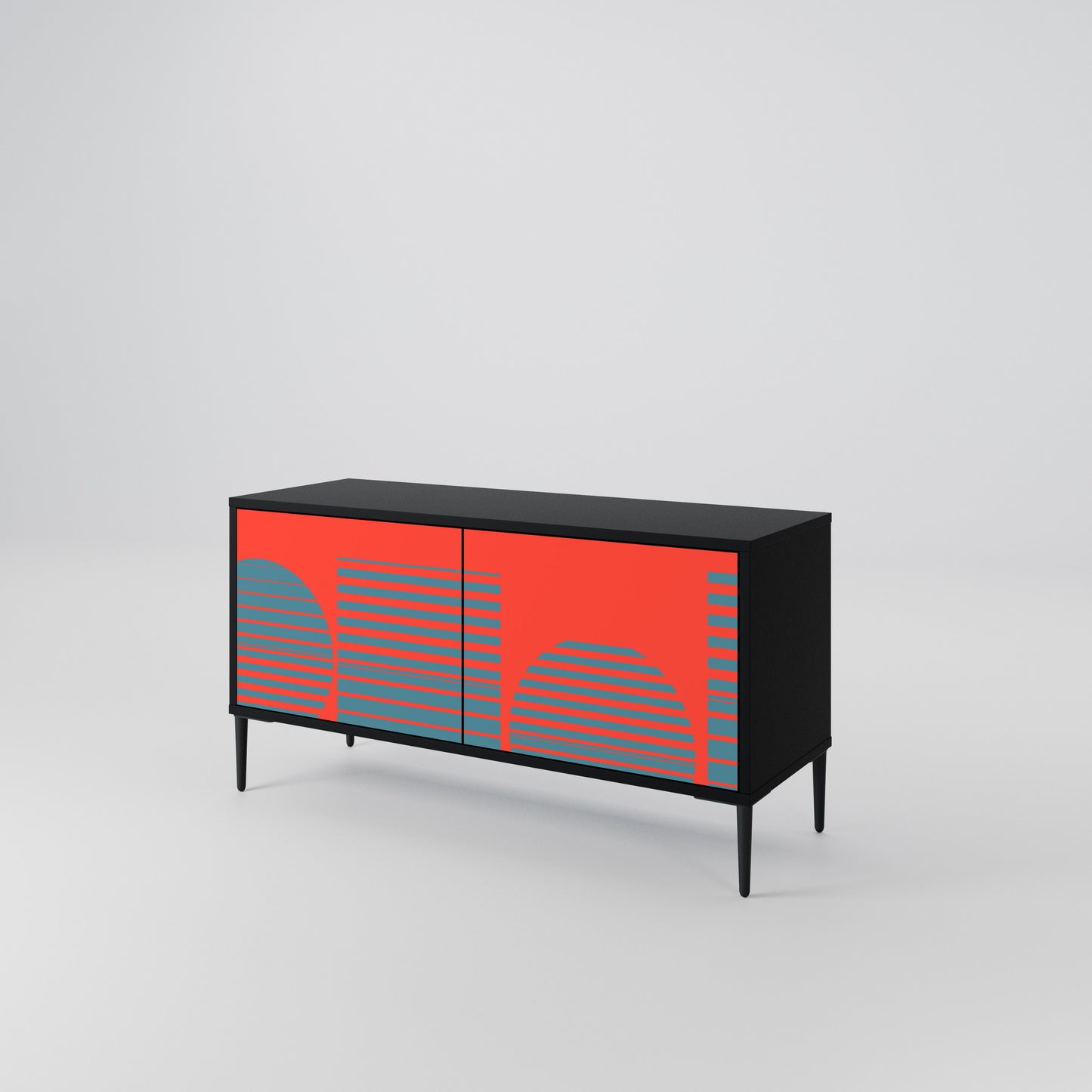 RISING GEOMETRY STARS Compact 2-Door TV Cabinet