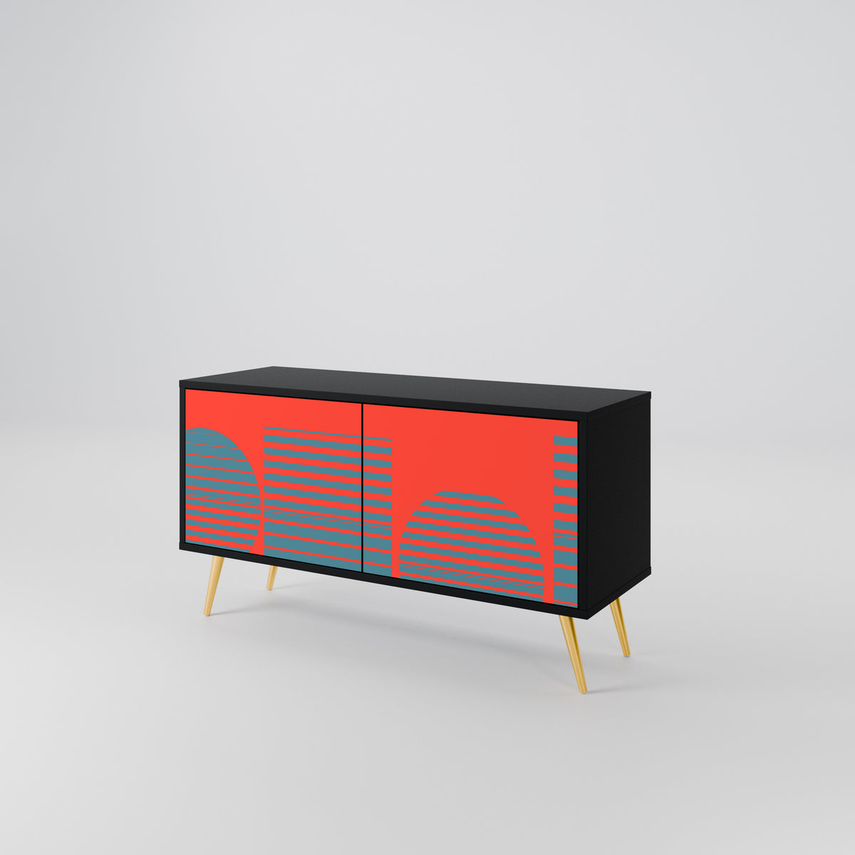 RISING GEOMETRY STARS Compact 2-Door TV Cabinet
