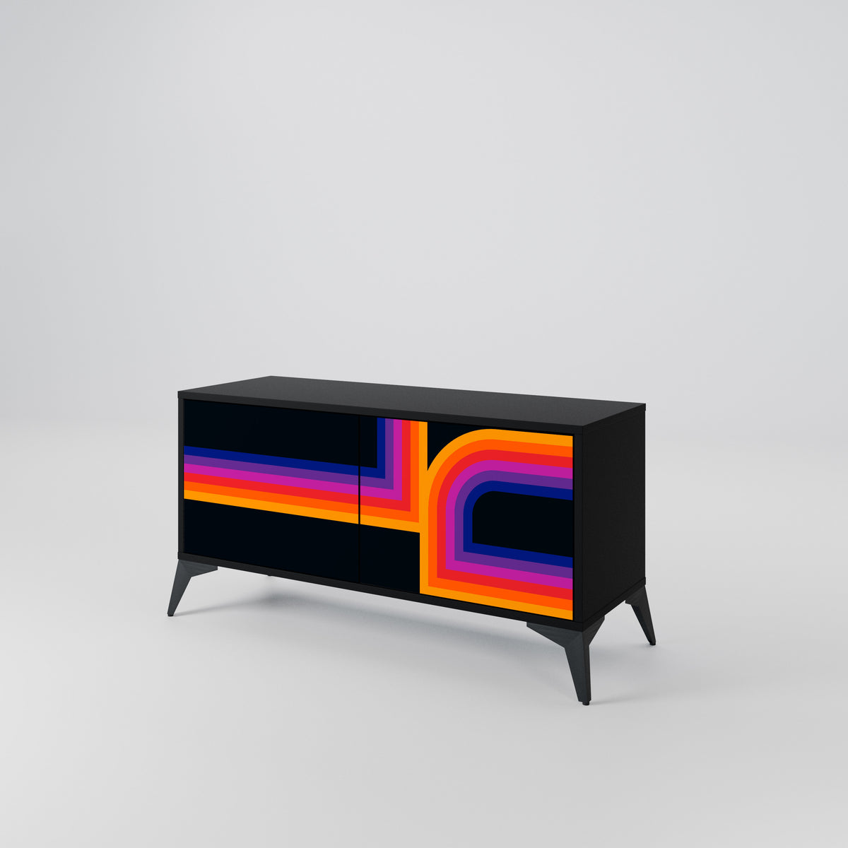 BLINDED BY THE LIGHTS Compact 2-Door TV Cabinet
