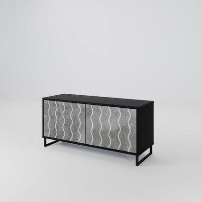 WAVES OF CONCRETE Compact 2-Door TV Cabinet