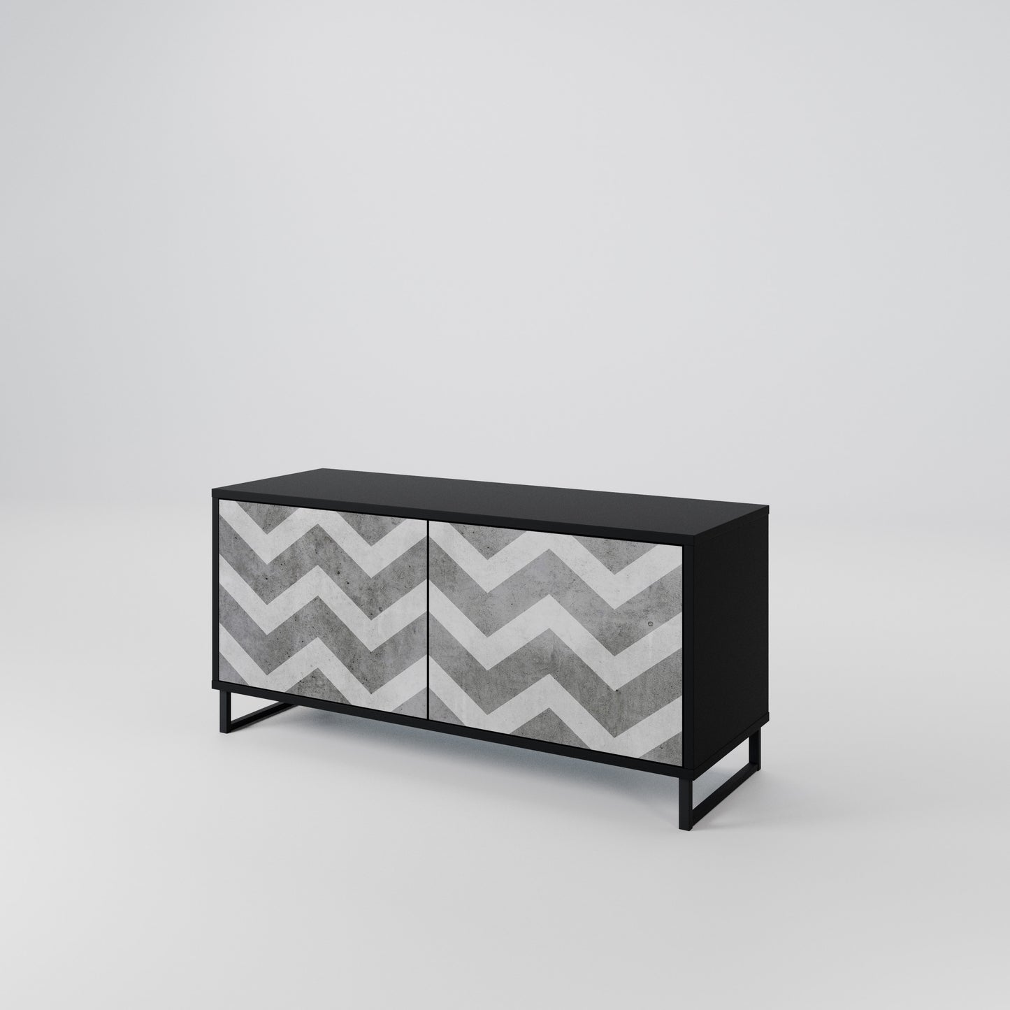TOUGH ZIG ZAG Compact 2-Door TV Cabinet