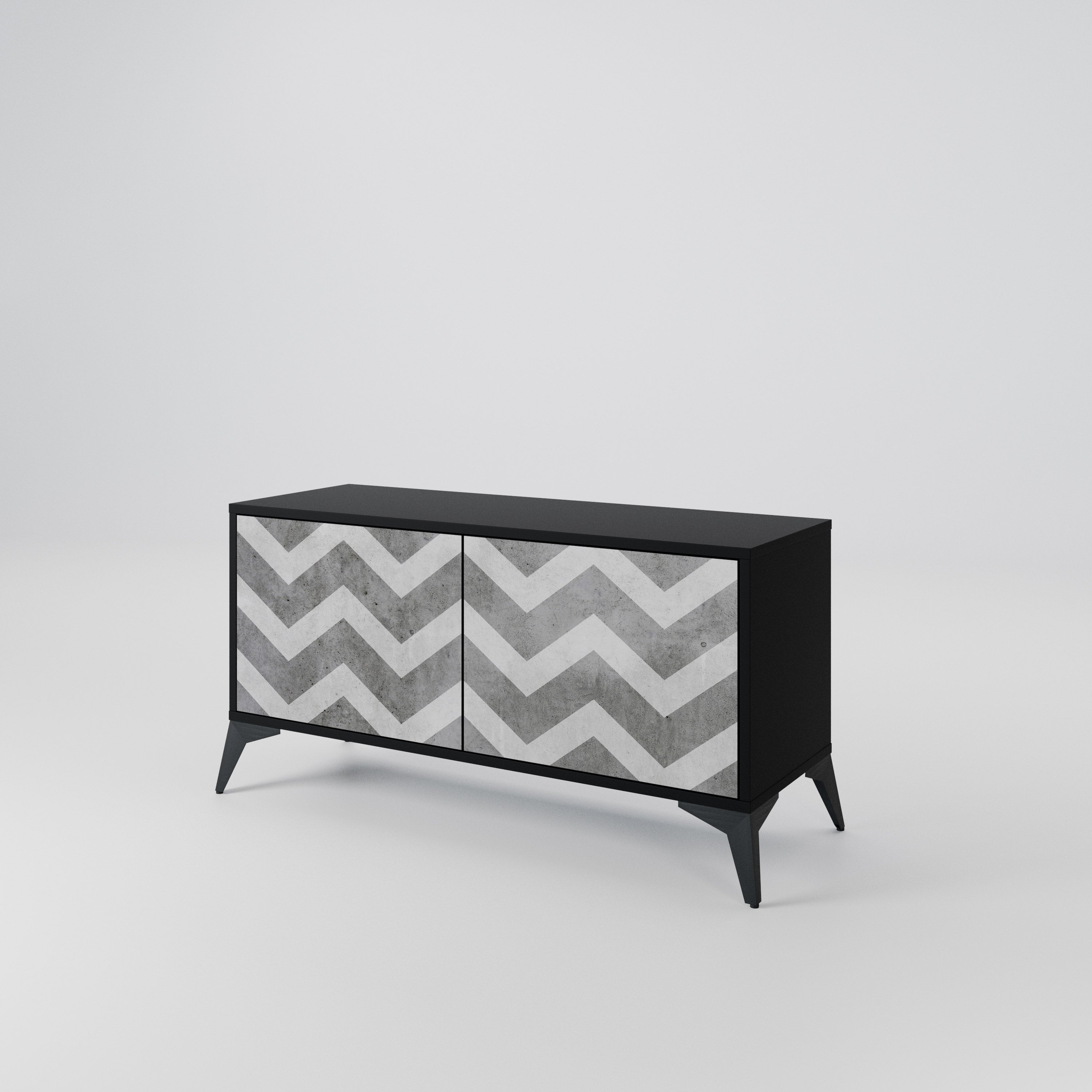 TOUGH ZIG ZAG Compact 2-Door TV Cabinet