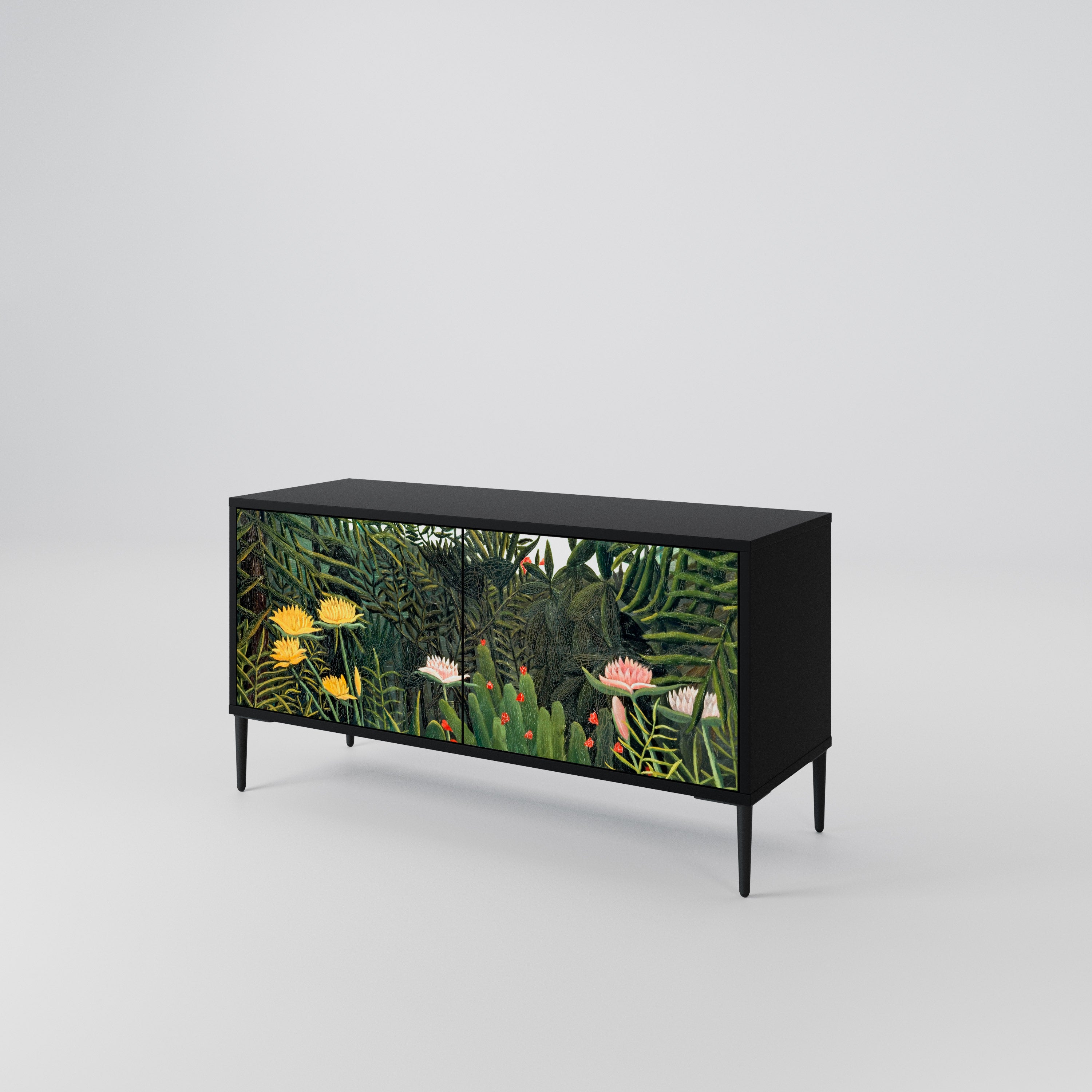 VIRGIN FOREST WITH SUNSET Compact 2-Door TV Cabinet