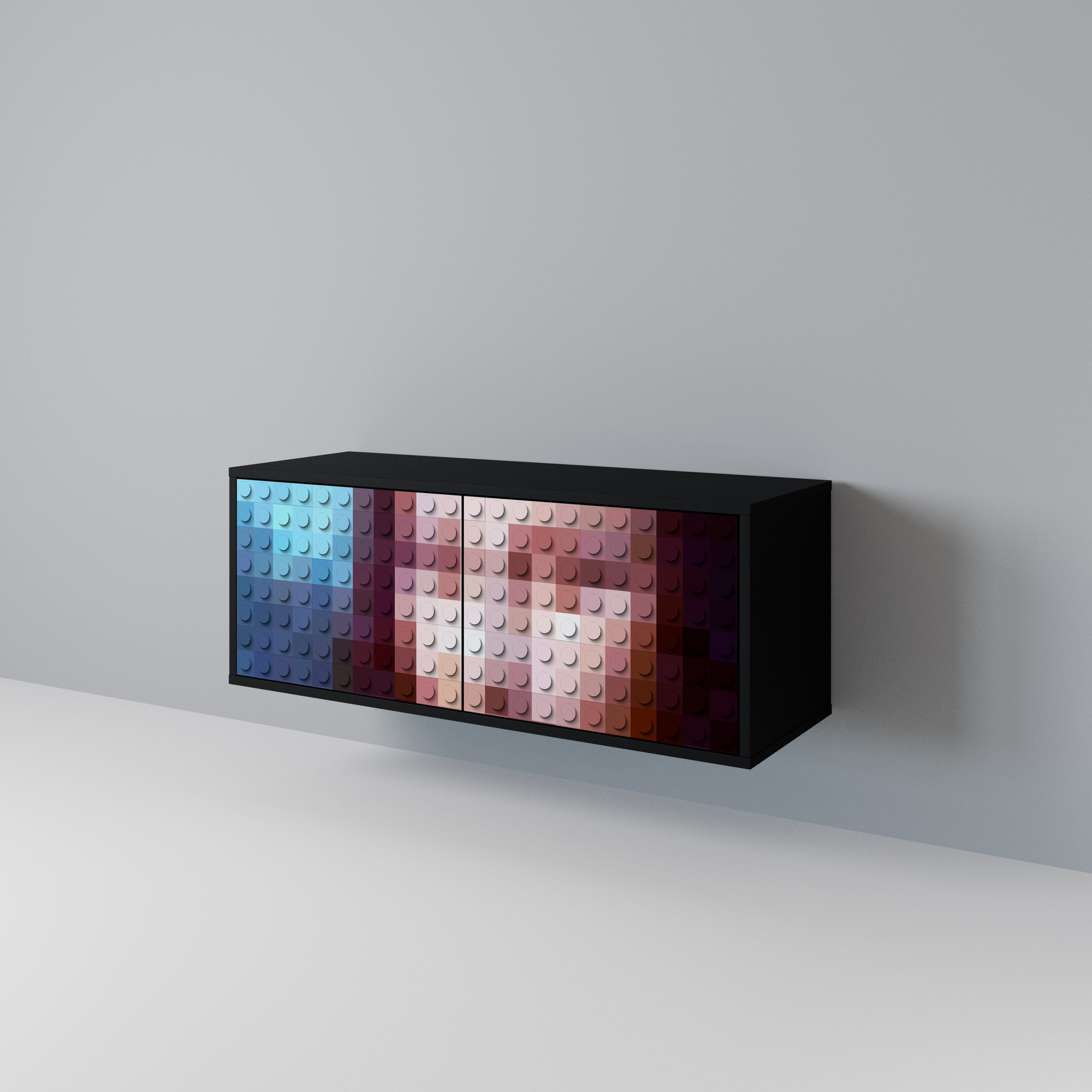 CONSTRUCTIVE ART Compact 2-Door TV Cabinet