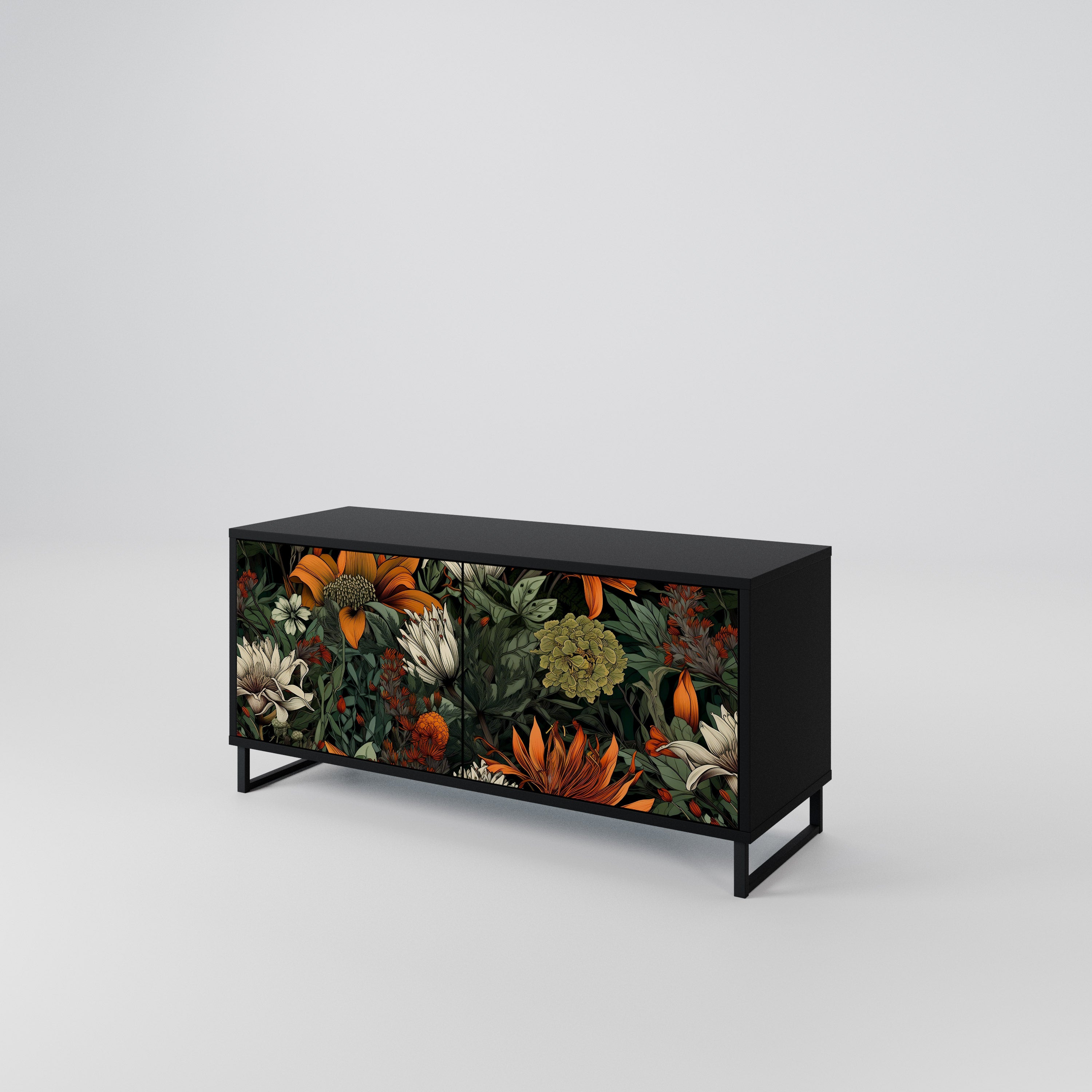 MIDNIGHT SPROUT Compact 2-Door TV Cabinet