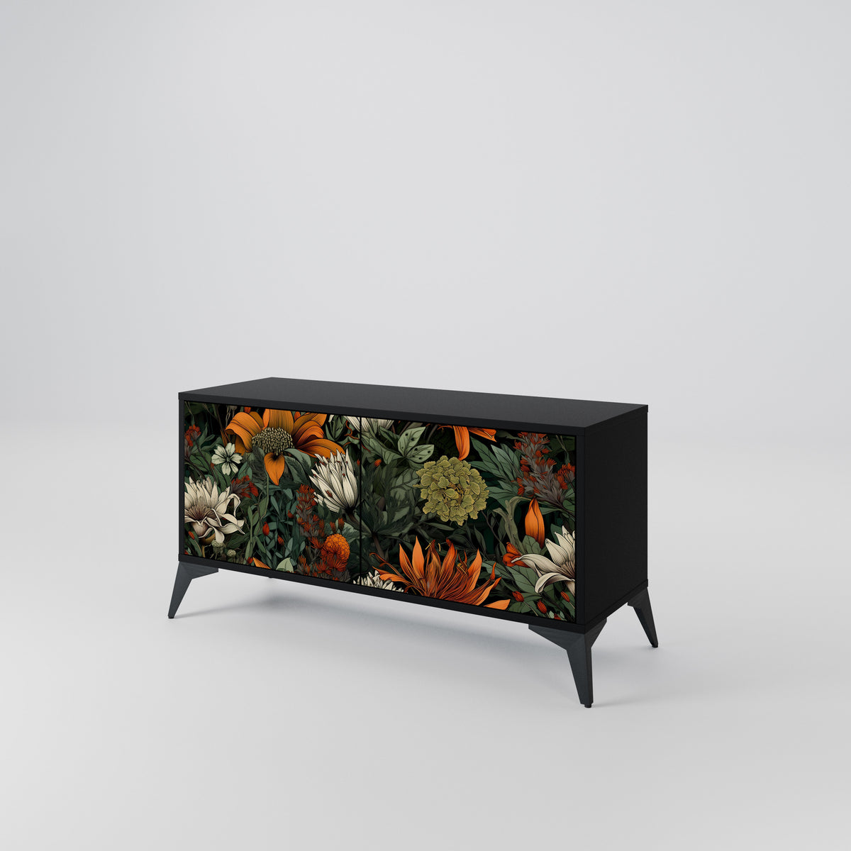MIDNIGHT SPROUT Compact 2-Door TV Cabinet
