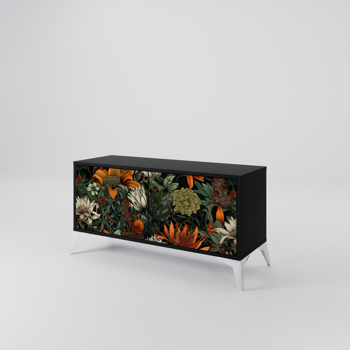 MIDNIGHT SPROUT Compact 2-Door TV Cabinet