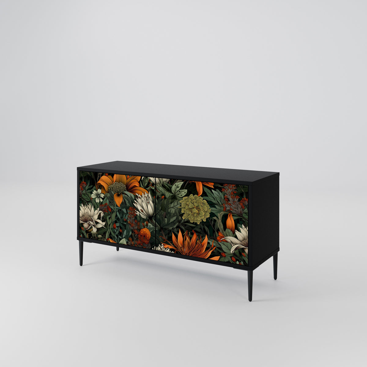 MIDNIGHT SPROUT Compact 2-Door TV Cabinet