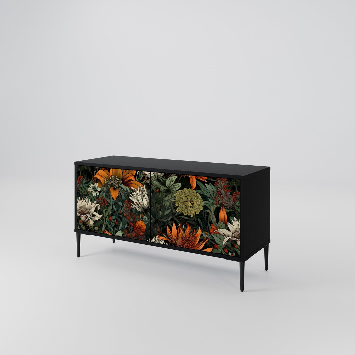 MIDNIGHT SPROUT Compact 2-Door TV Cabinet
